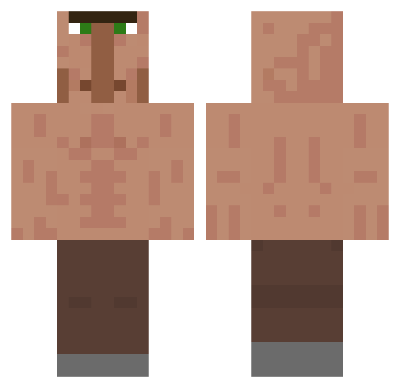 Suki0048 Minecraft skin, front and back view