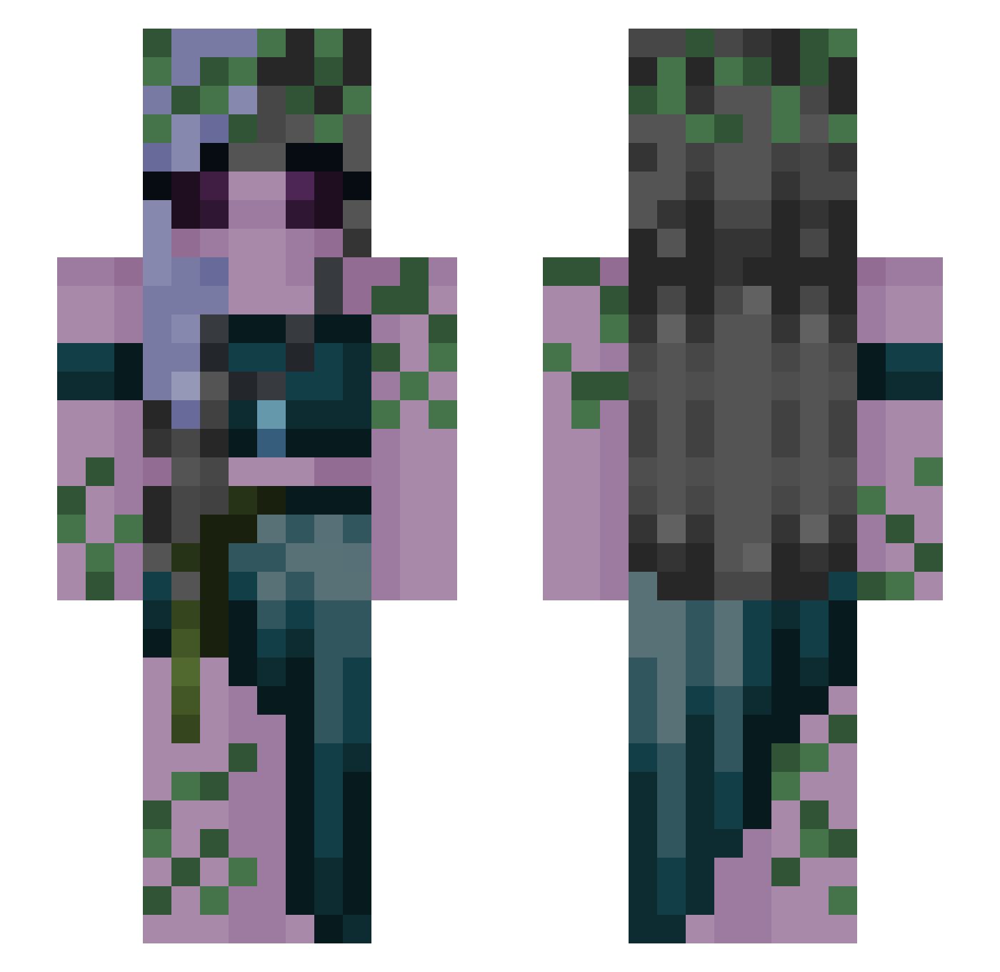 _shapple Minecraft skin, front and back view