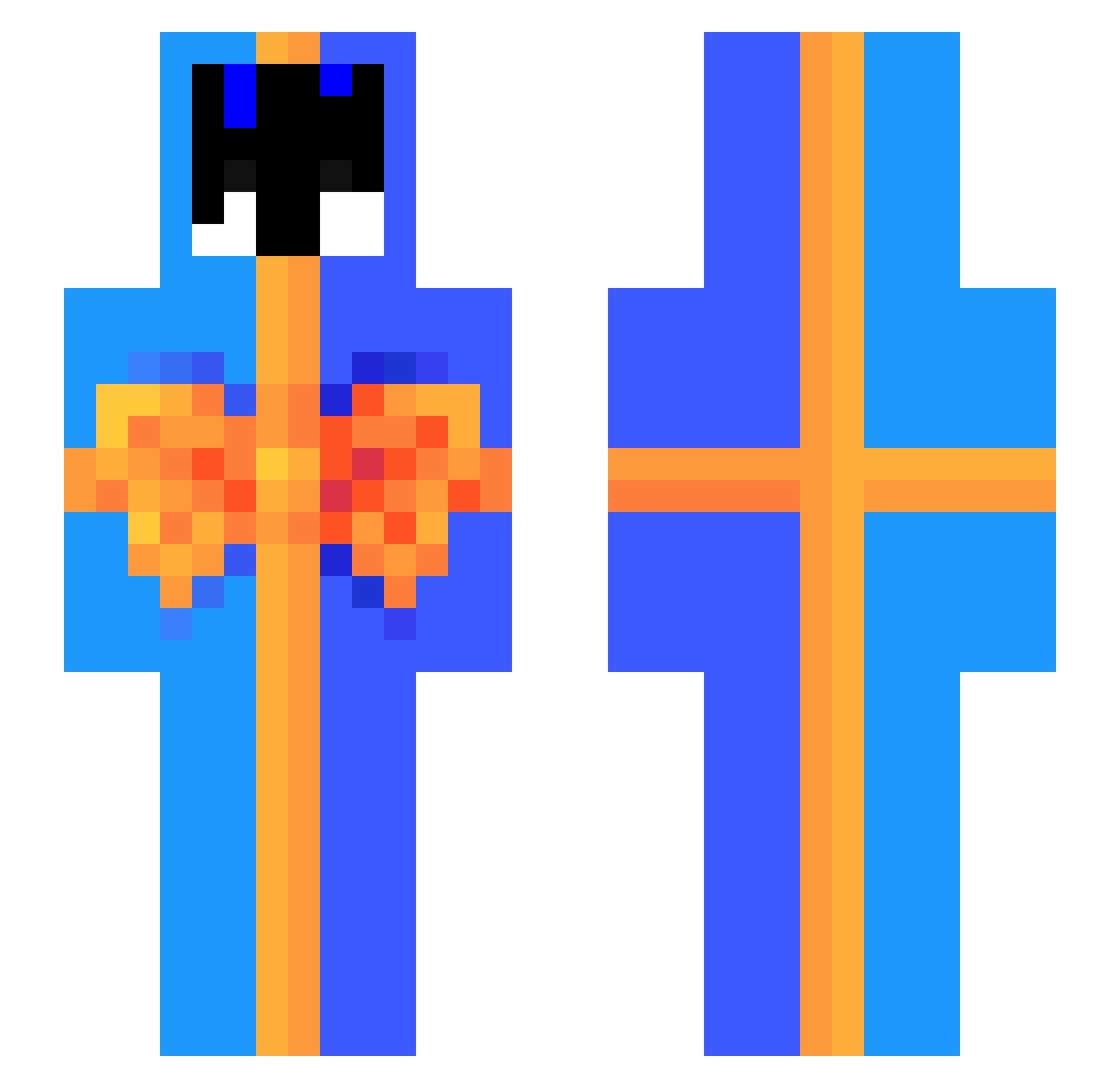 cofurai Minecraft skin, front and back view