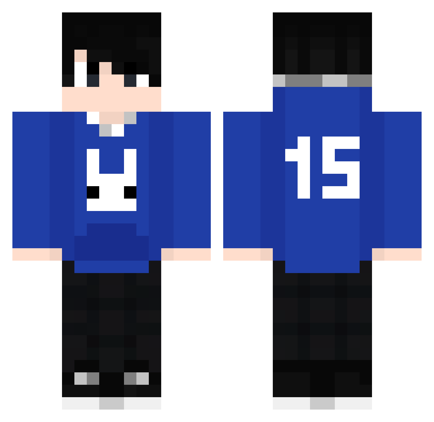 beakosoul Minecraft skin, front and back view