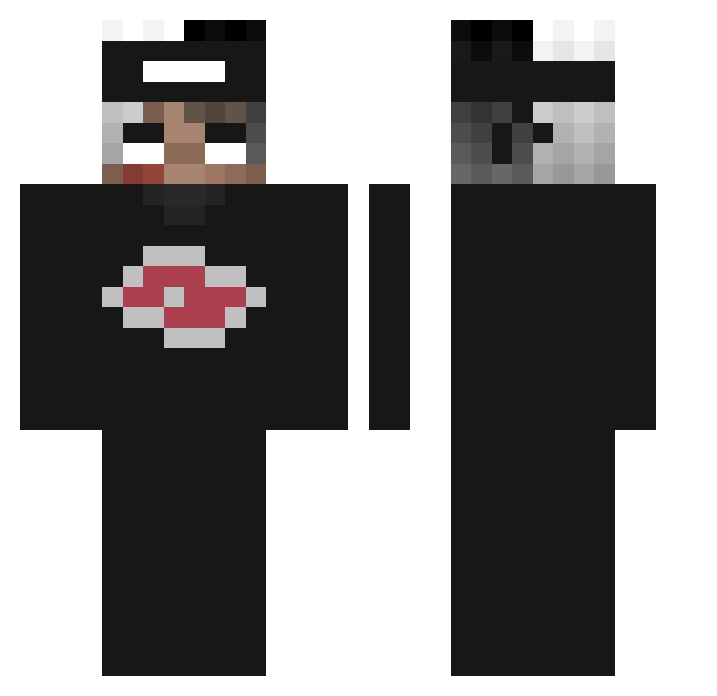 VNDREJV_420 Minecraft skin, front and back view