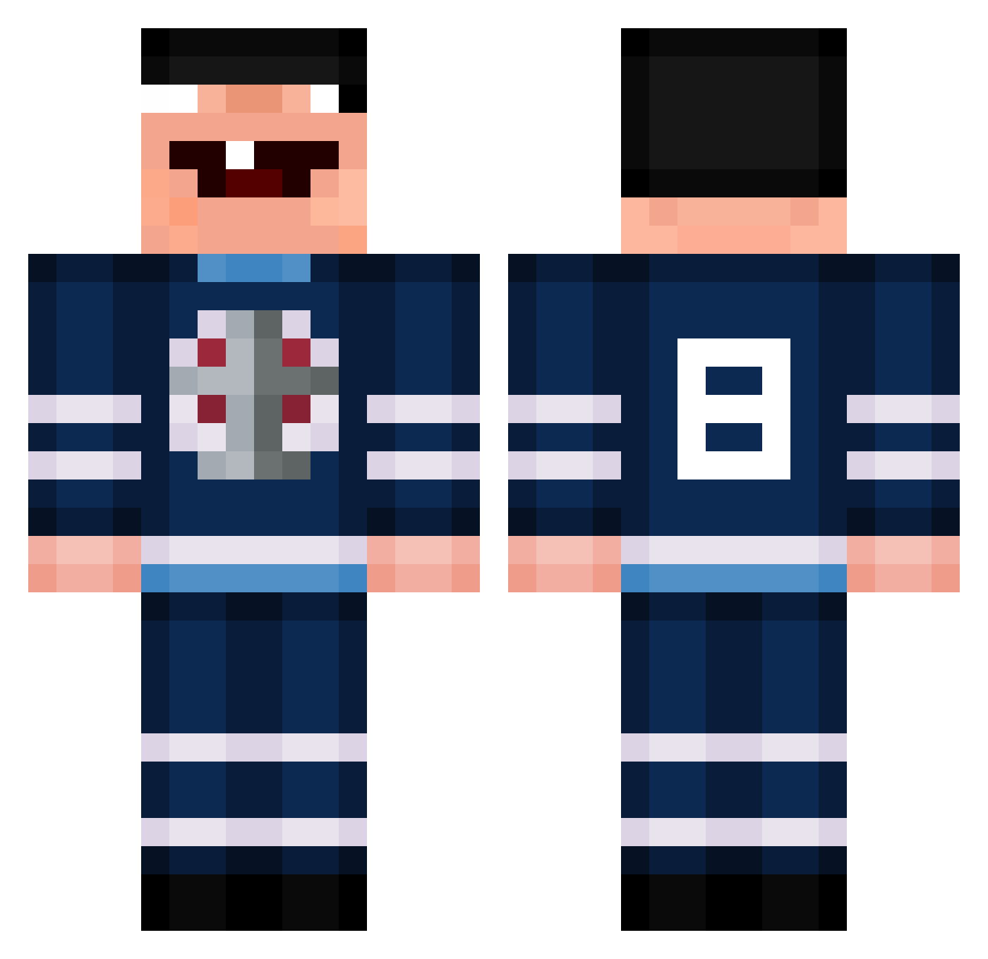 Sublime Minecraft skin, front and back view
