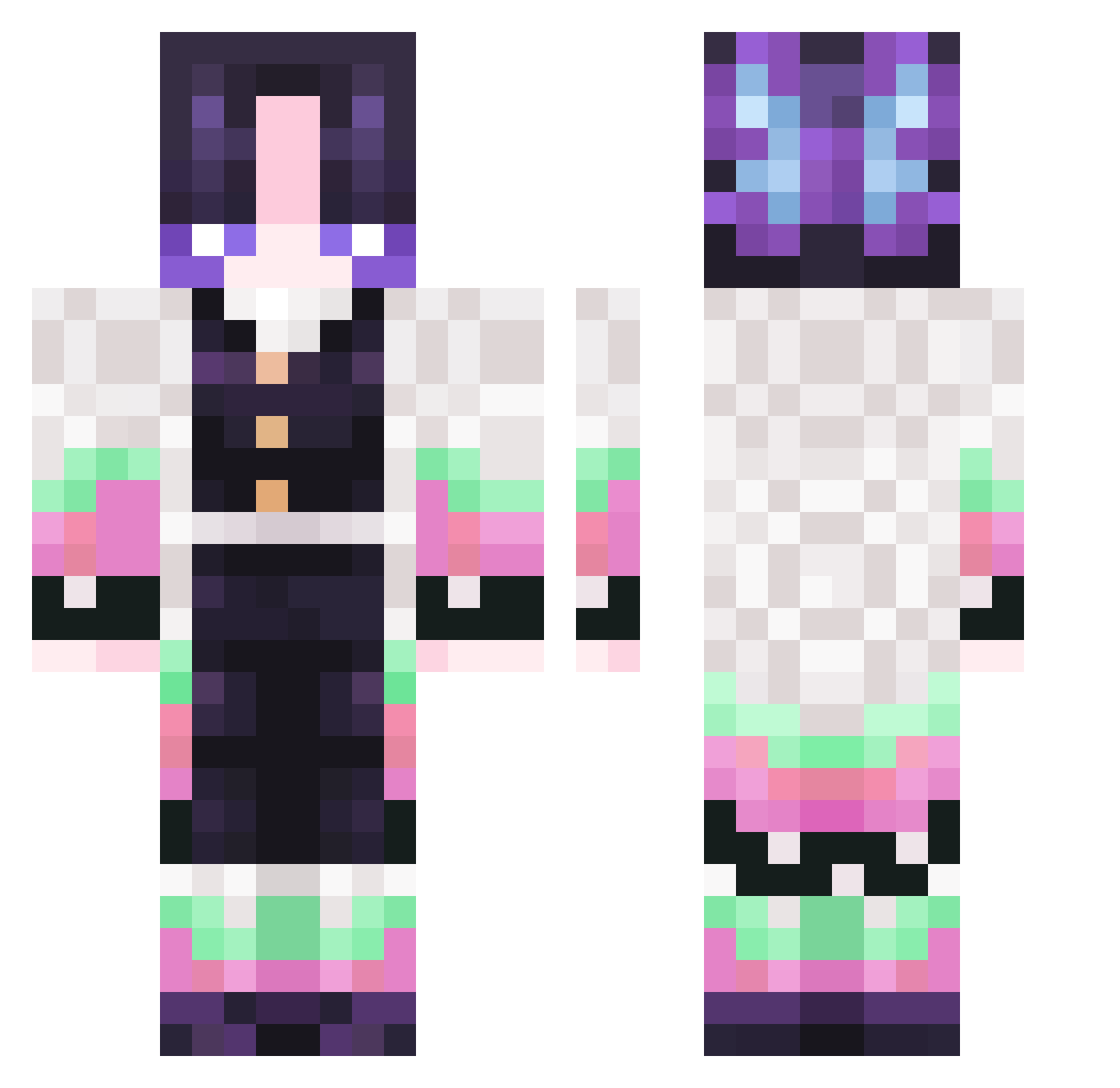 blacksea_7676 Minecraft skin, front and back view