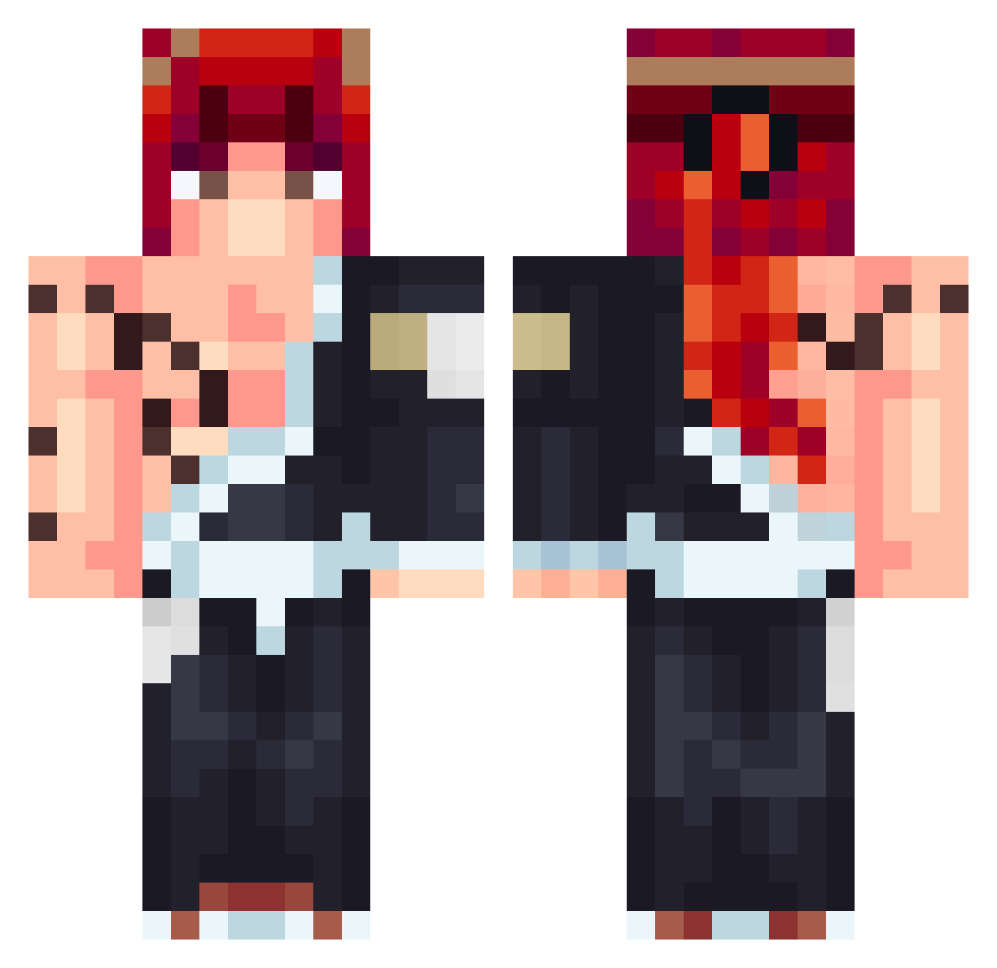 Tristaang Minecraft skin, front and back view