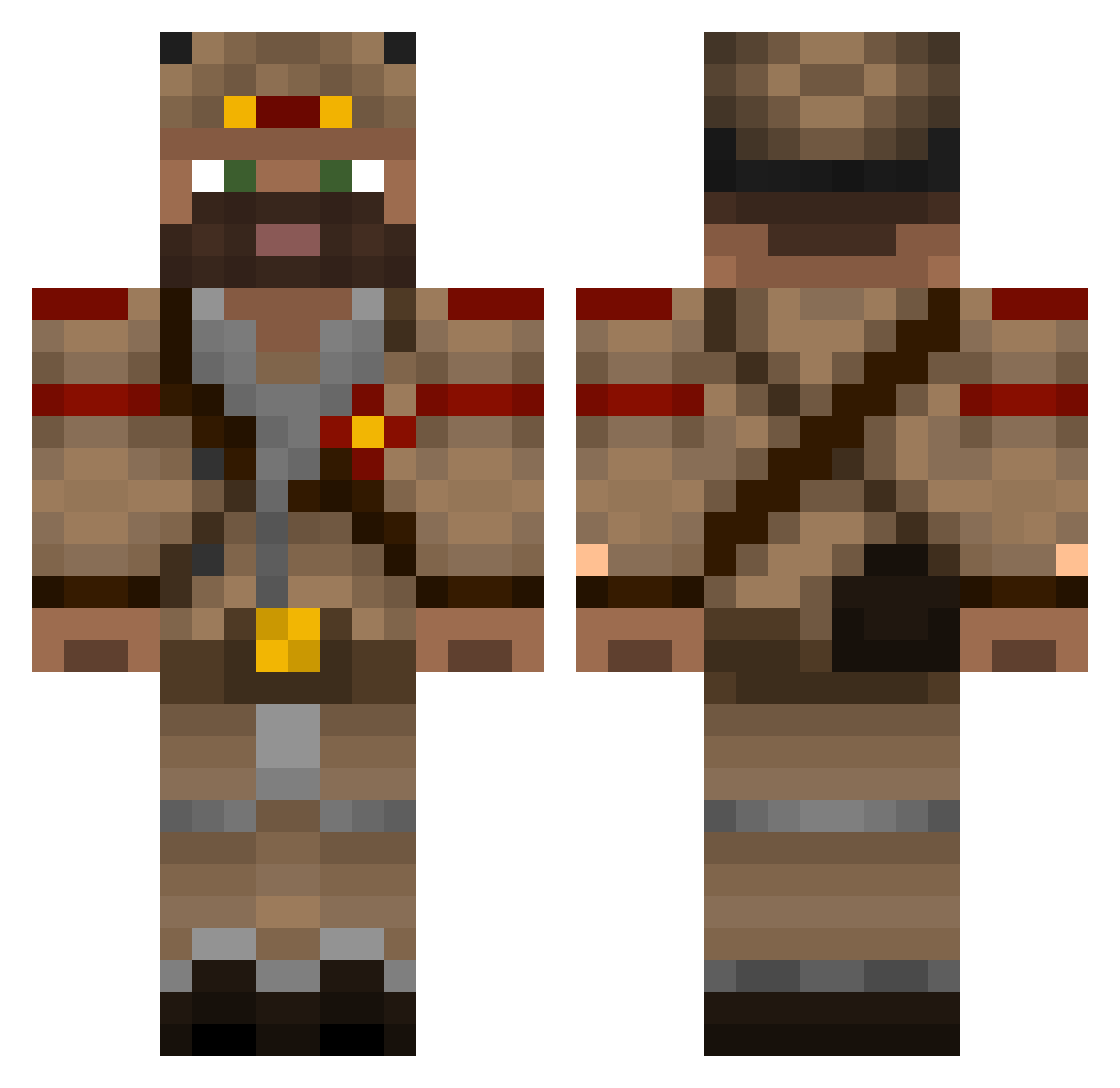 kapix211 Minecraft skin, front and back view
