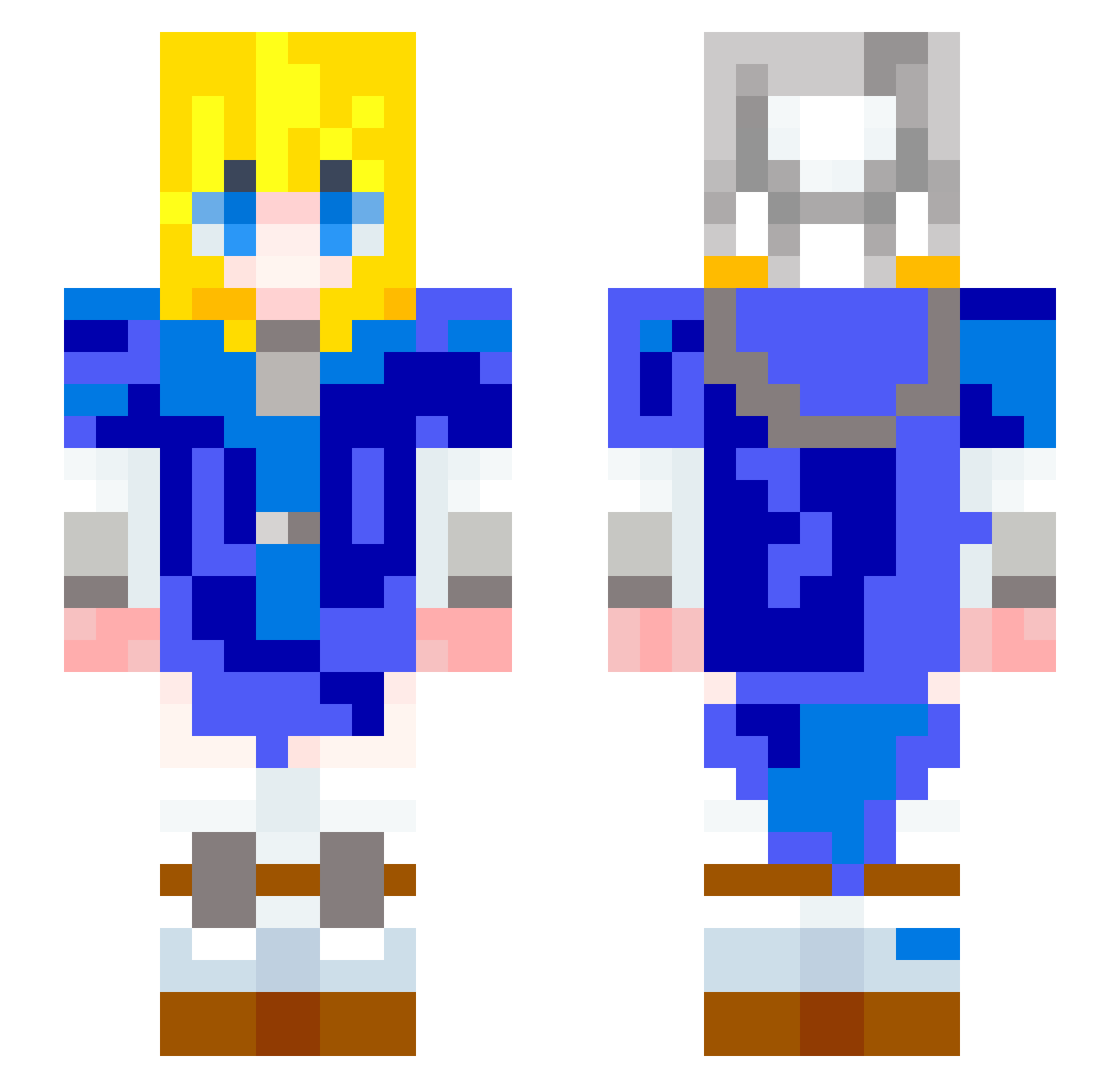 Herbst520 Minecraft skin, front and back view