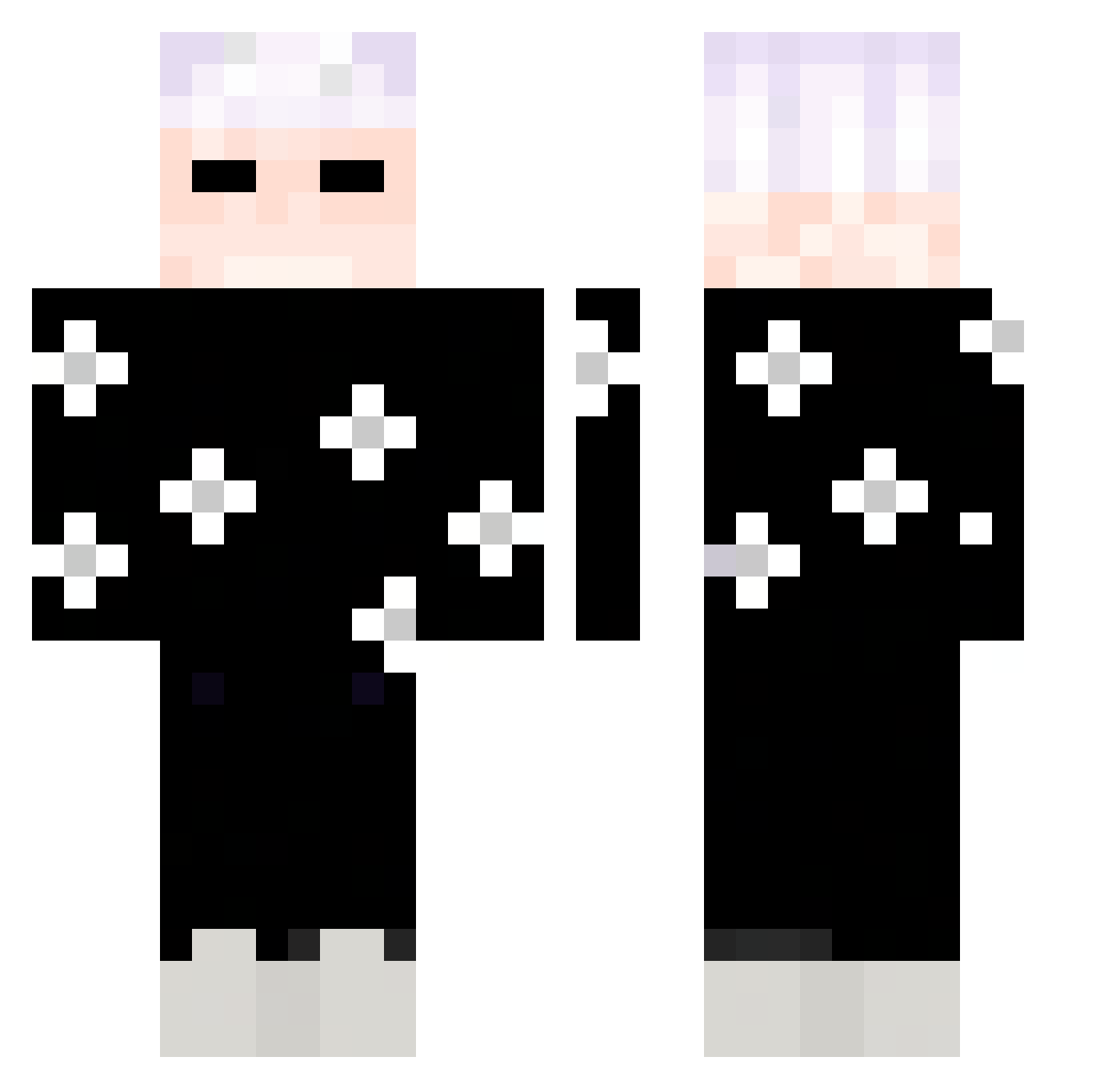 Coringao Minecraft skin, front and back view