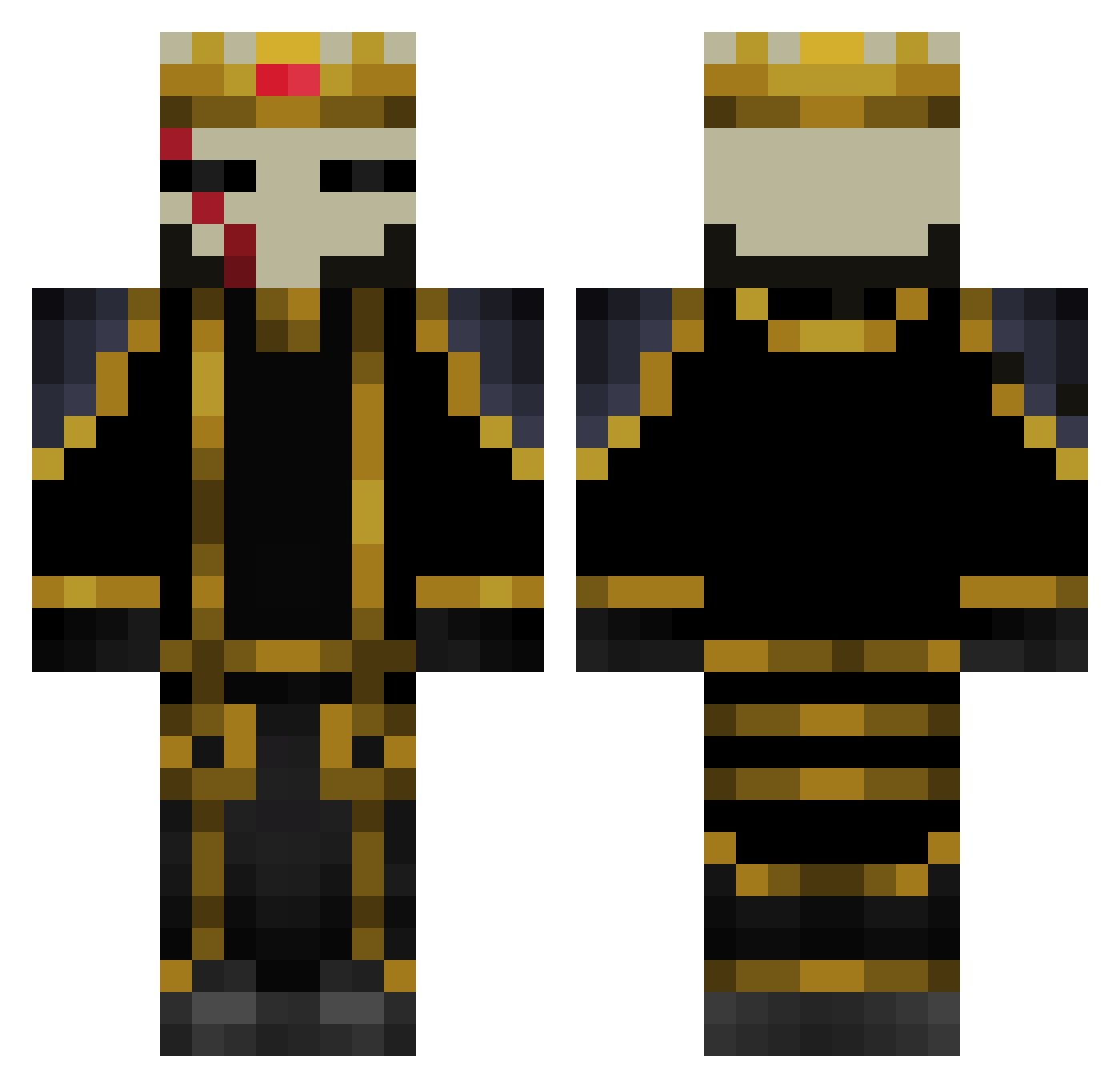 00_Marrow_00 Minecraft skin, front and back view