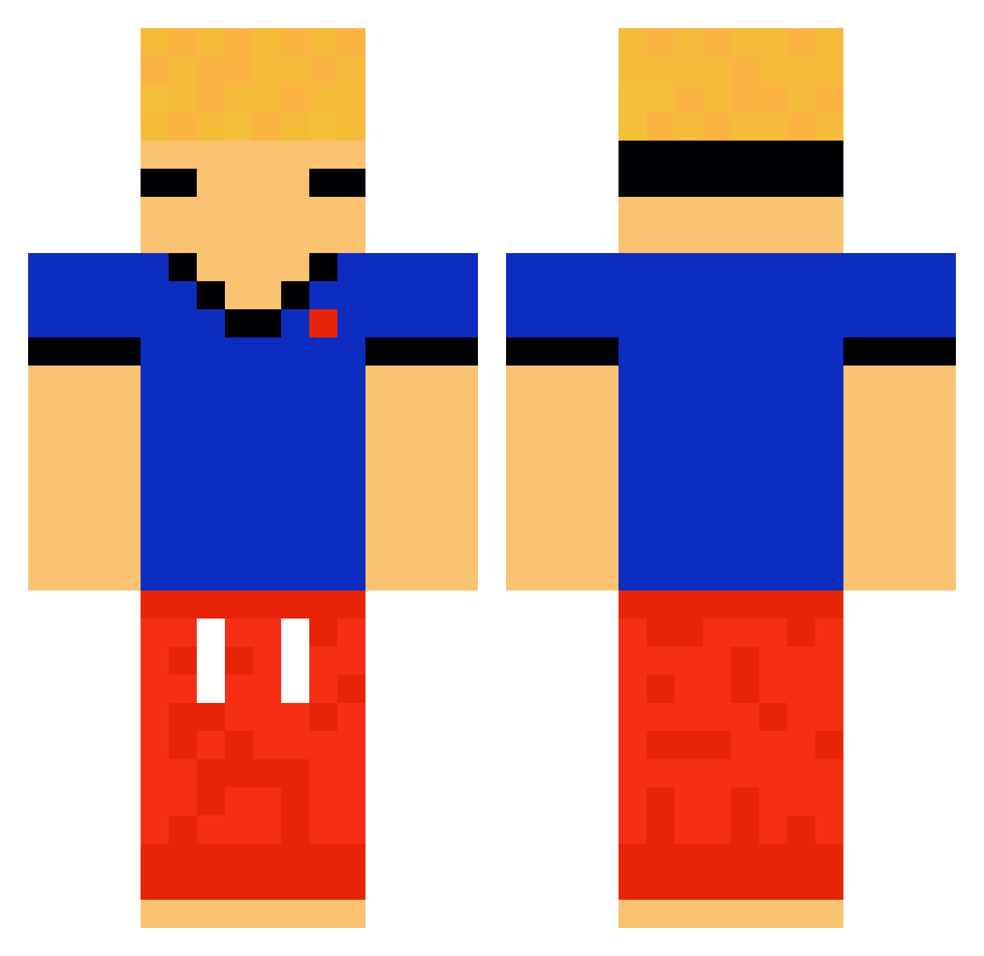 SigmaClientUser Minecraft skin, front and back view