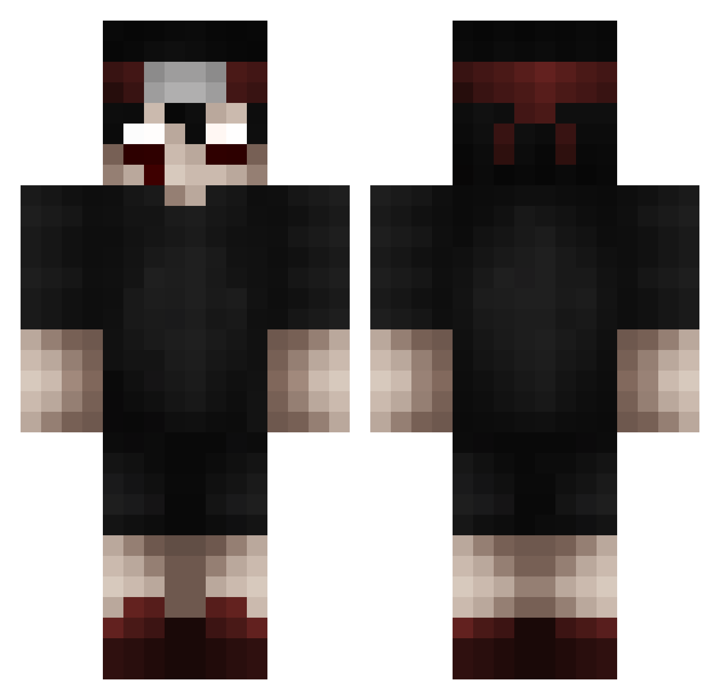 TheHyperZone Minecraft skin, front and back view