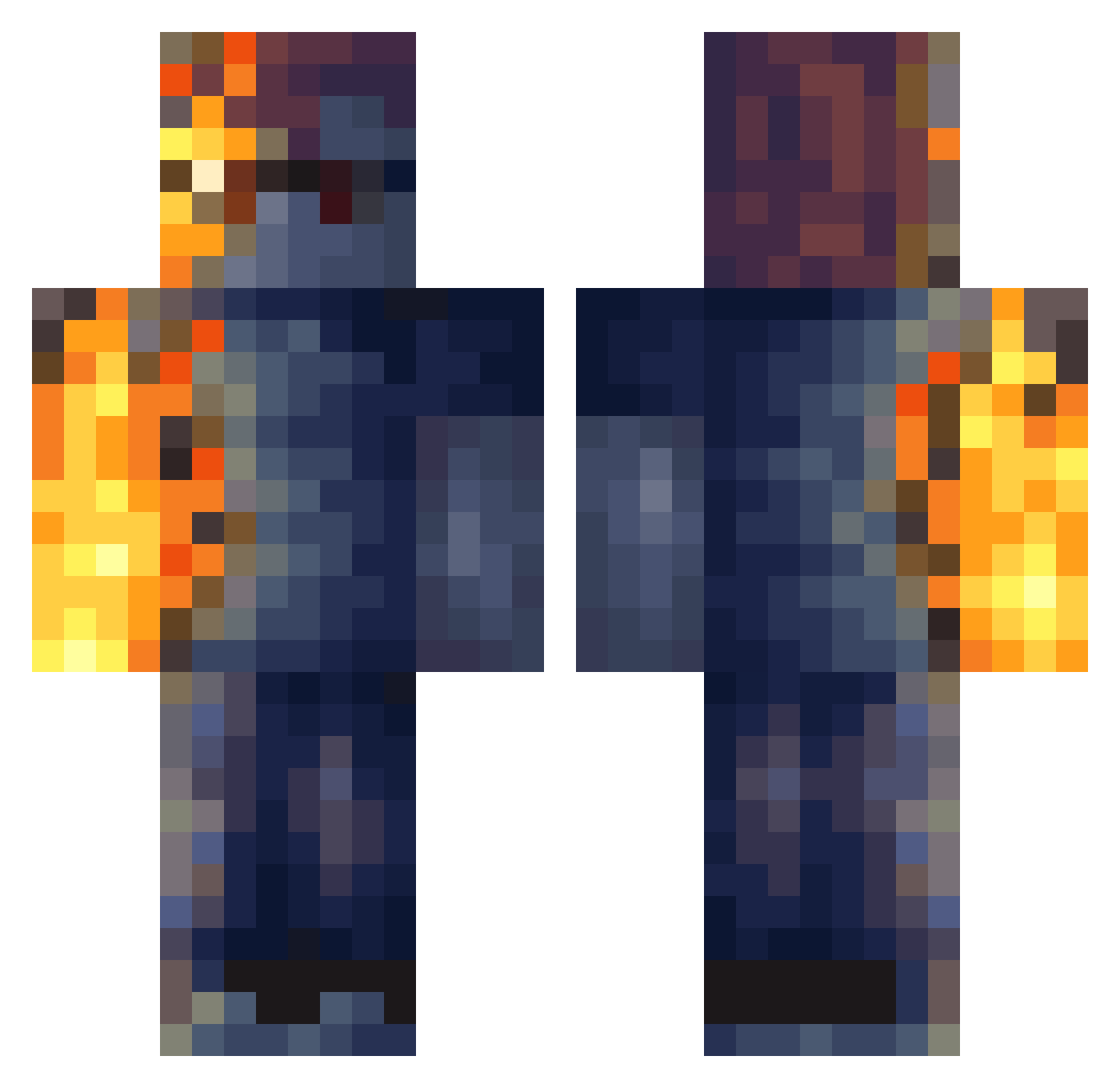 Kobe_L Minecraft skin, front and back view