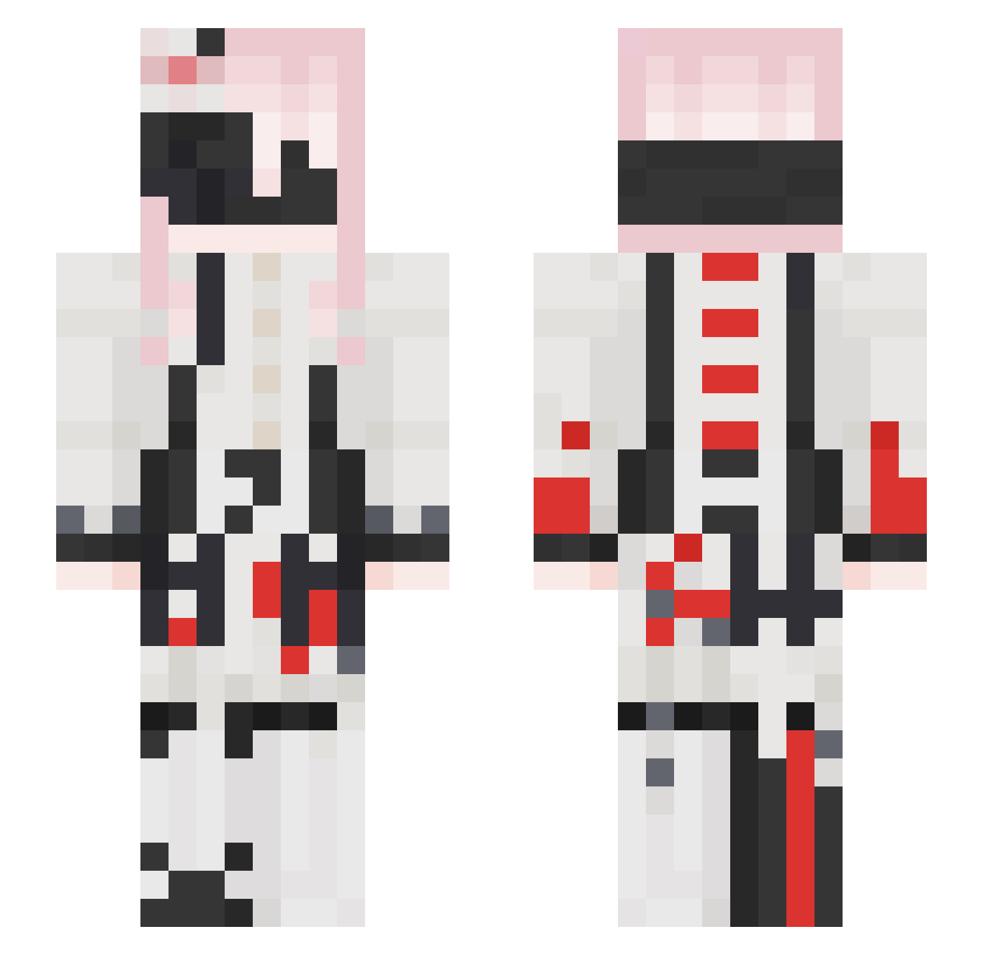 afeetlicker Minecraft skin, front and back view