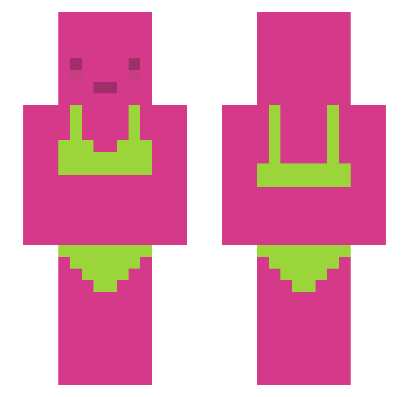 skidsteer86 Minecraft skin, front and back view