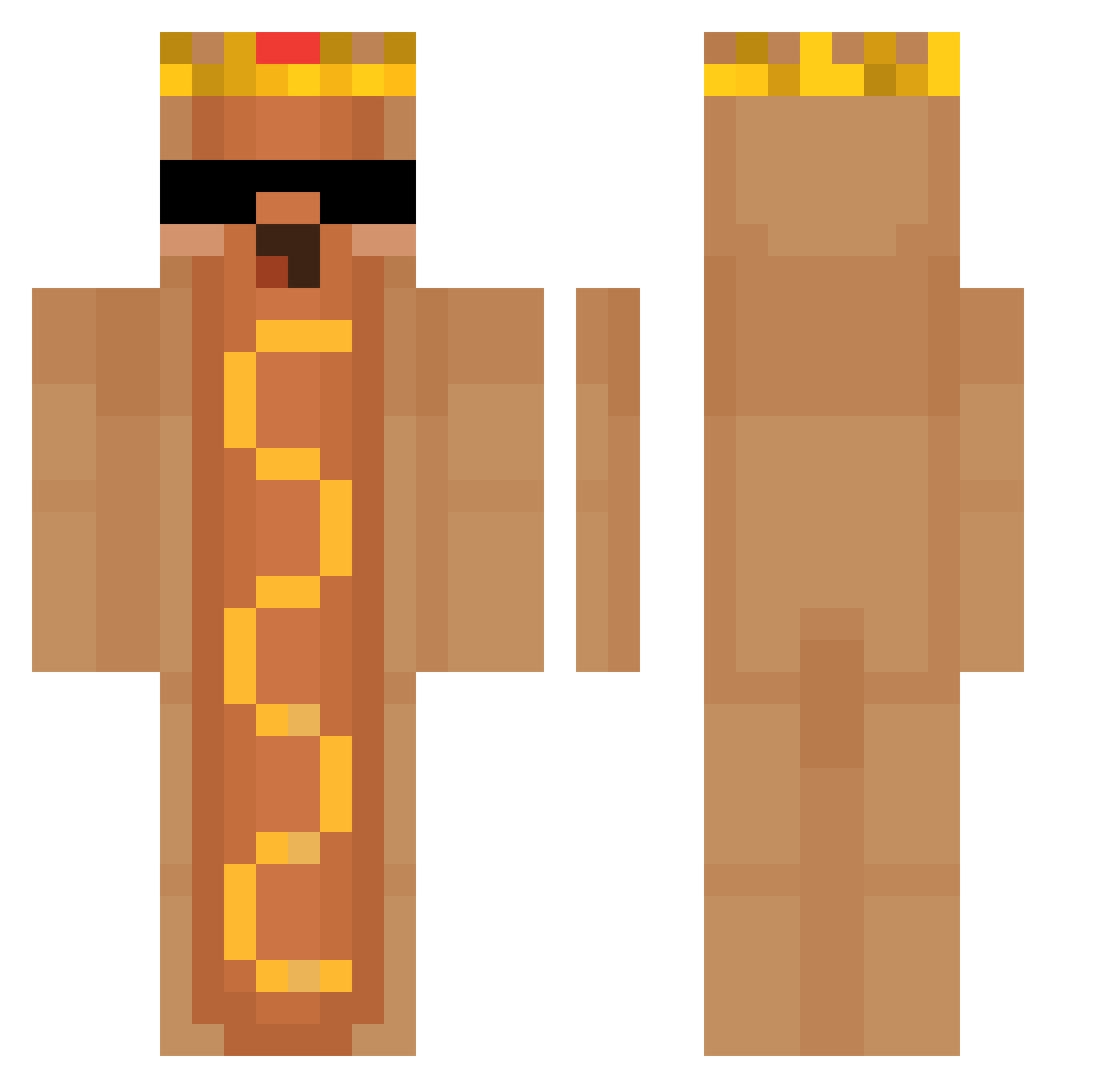 SabitsV2 Minecraft skin, front and back view