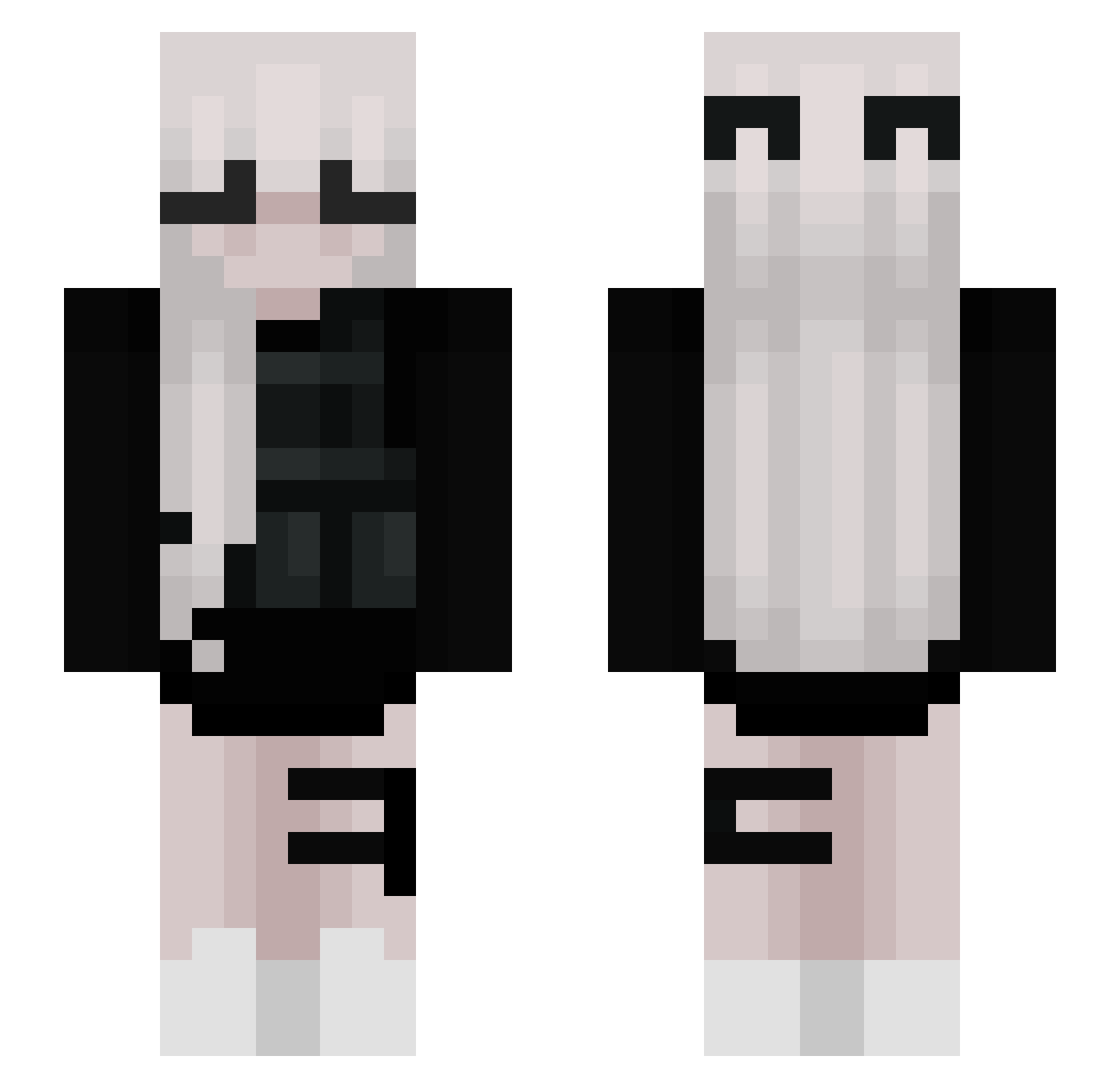 prihs Minecraft skin, front and back view