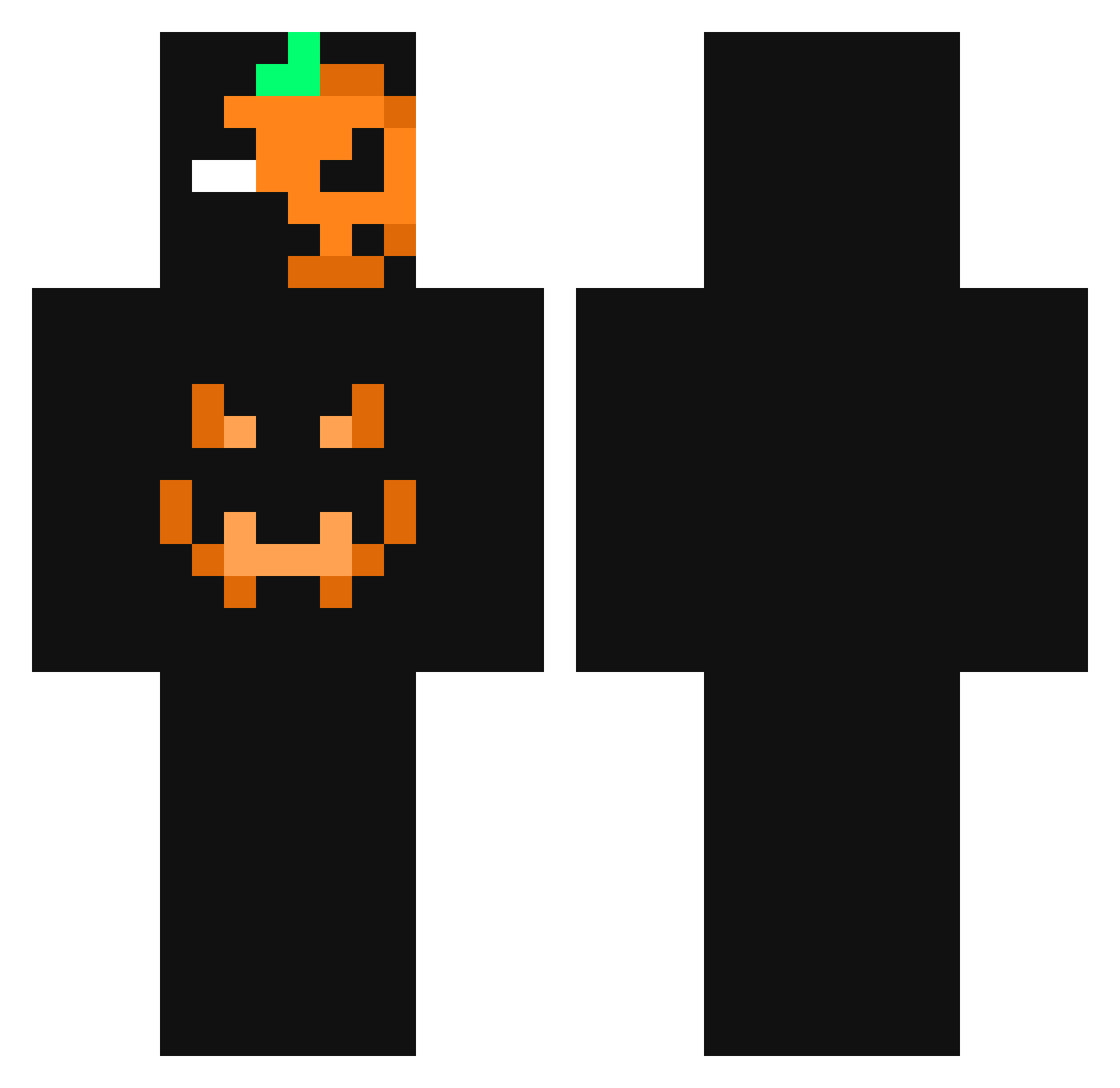 1llustrator Minecraft skin, front and back view