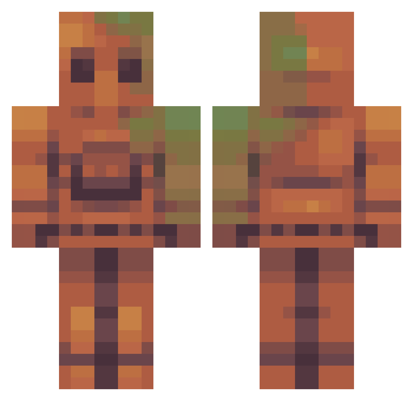ROCKET_GR Minecraft skin, front and back view