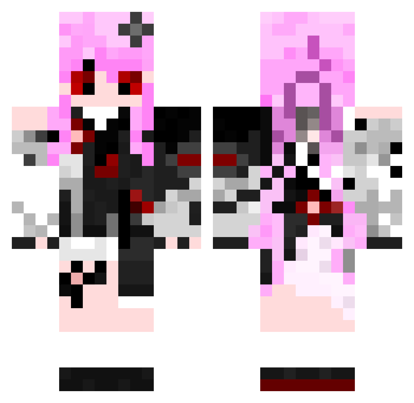 TheCupuBoy Minecraft skin, front and back view