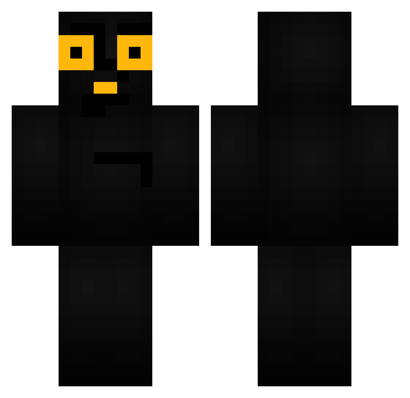 BauxerStyle Minecraft skin, front and back view