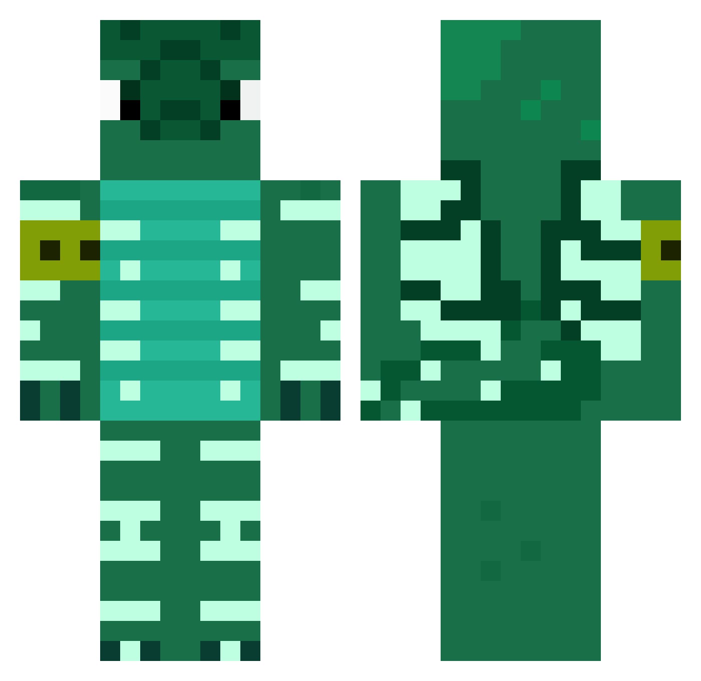 Pigeon429 Minecraft skin, front and back view