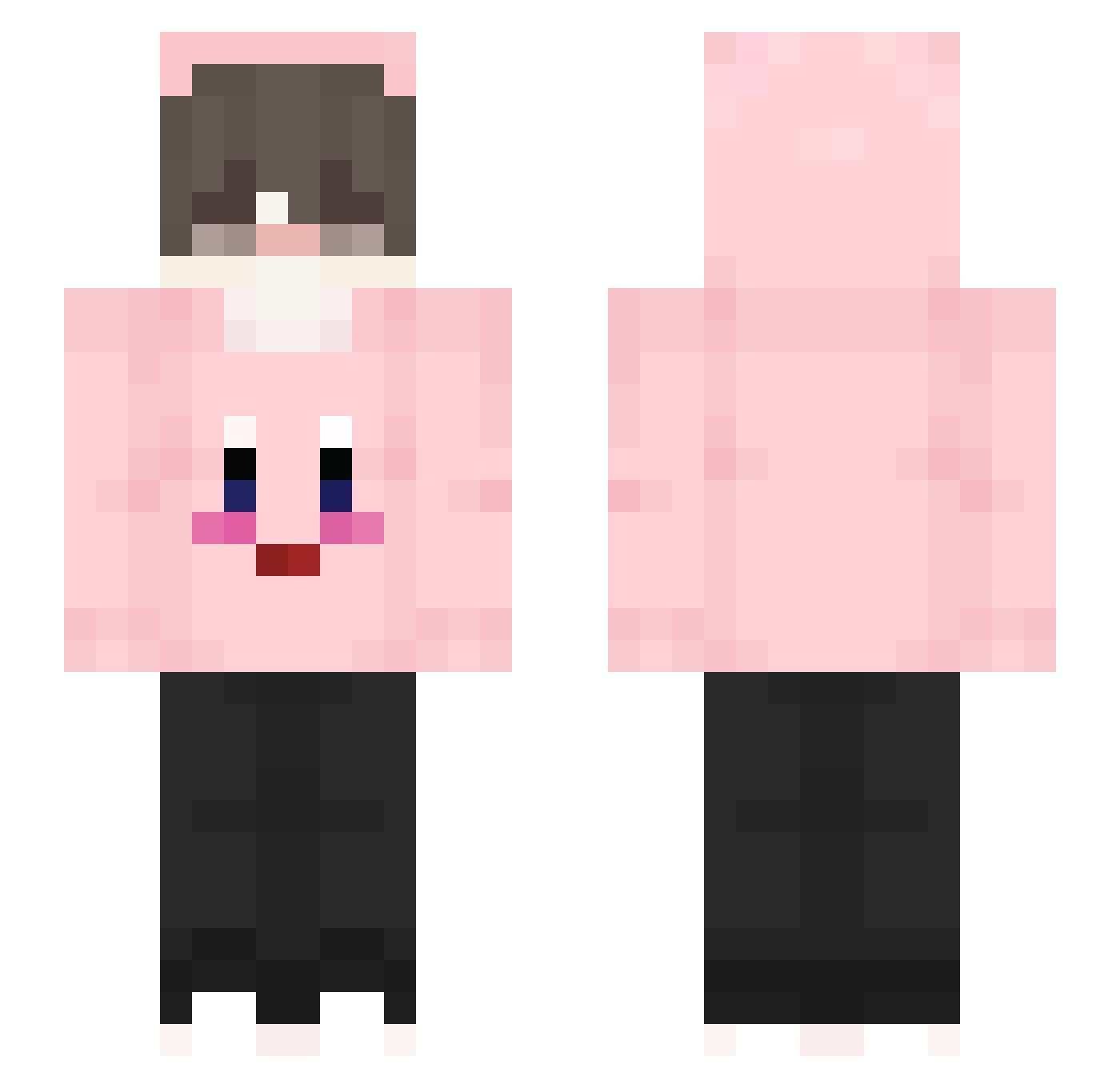 ItsCoxie Minecraft skin, front and back view