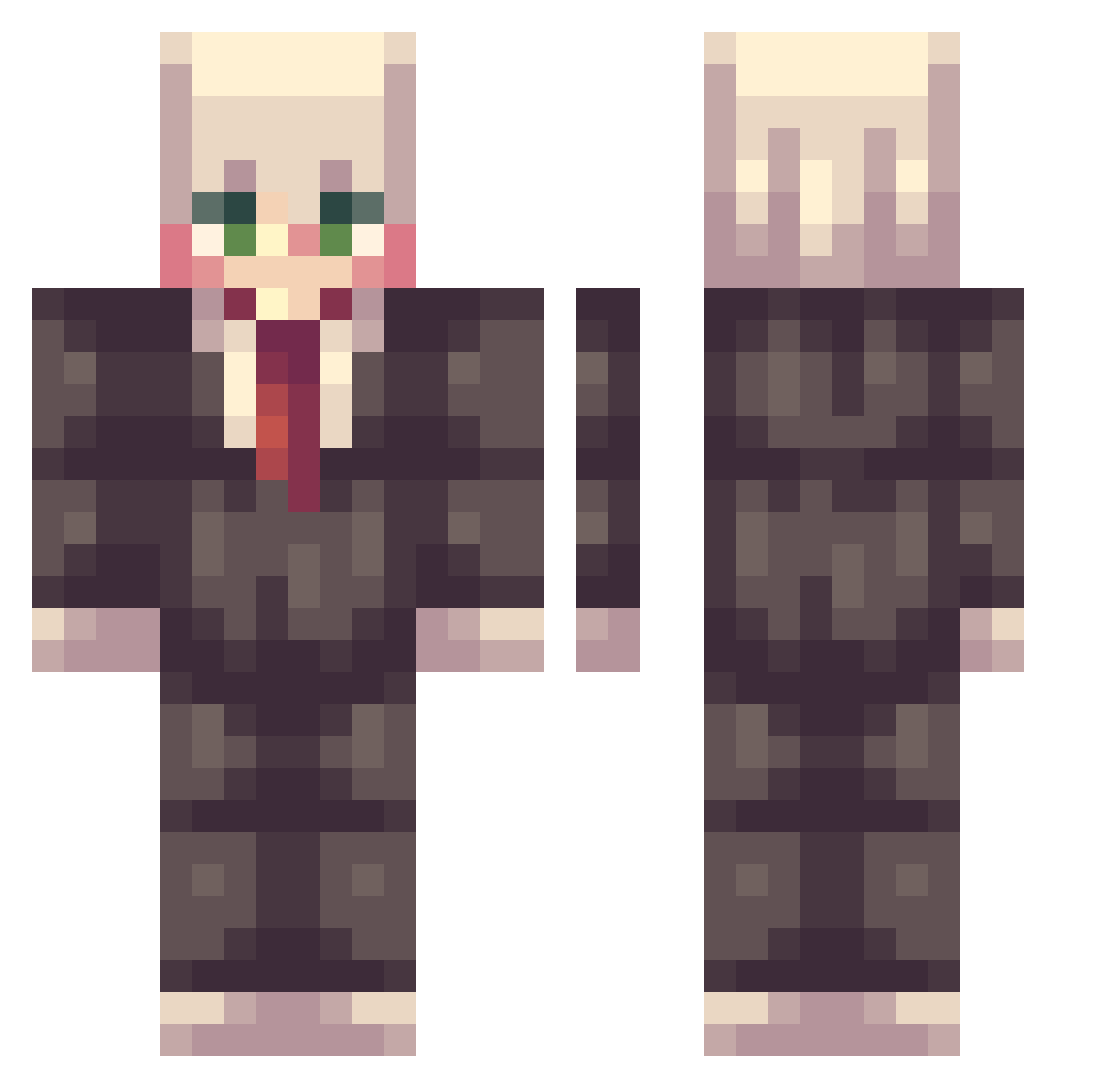 toukko_ Minecraft skin, front and back view