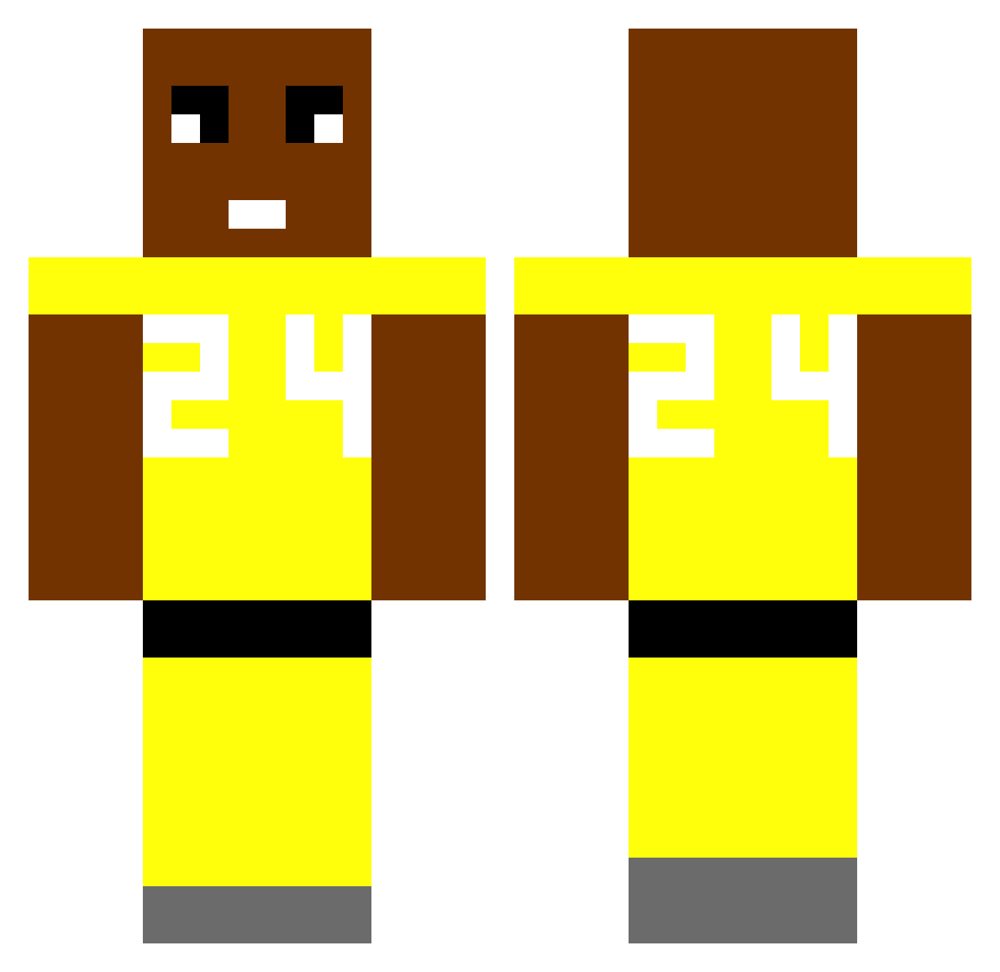 Genshin_king258 Minecraft skin, front and back view