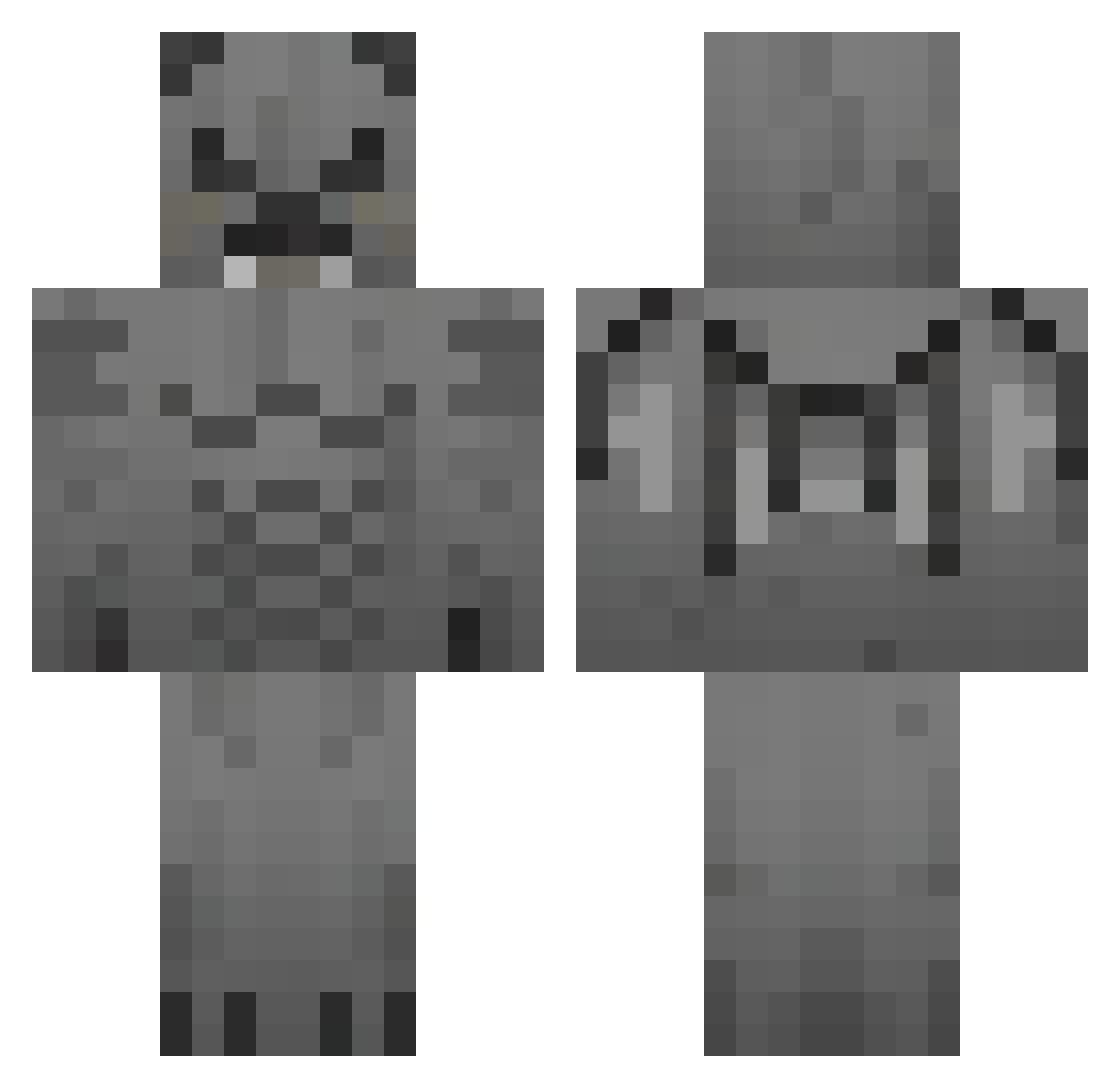 eightdust Minecraft skin, front and back view