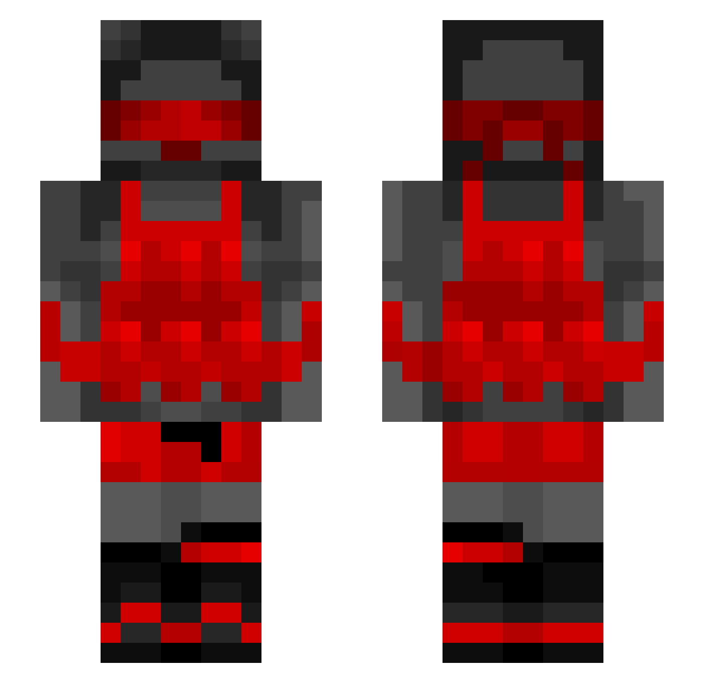 takashifield Minecraft skin, front and back view
