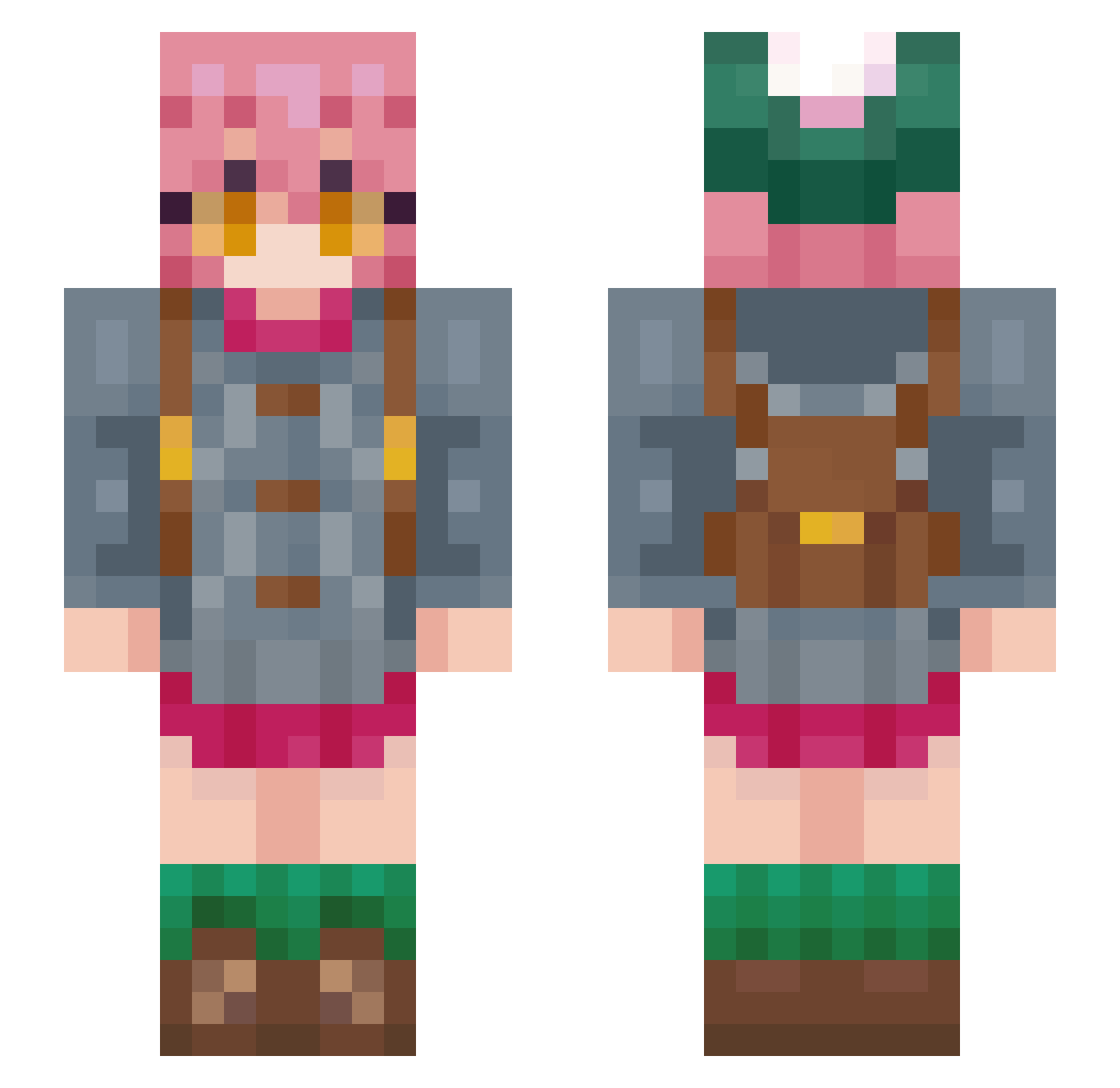 Dosg06 Minecraft skin, front and back view