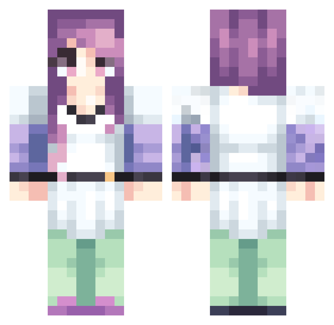 Majestyy06 Minecraft skin, front and back view