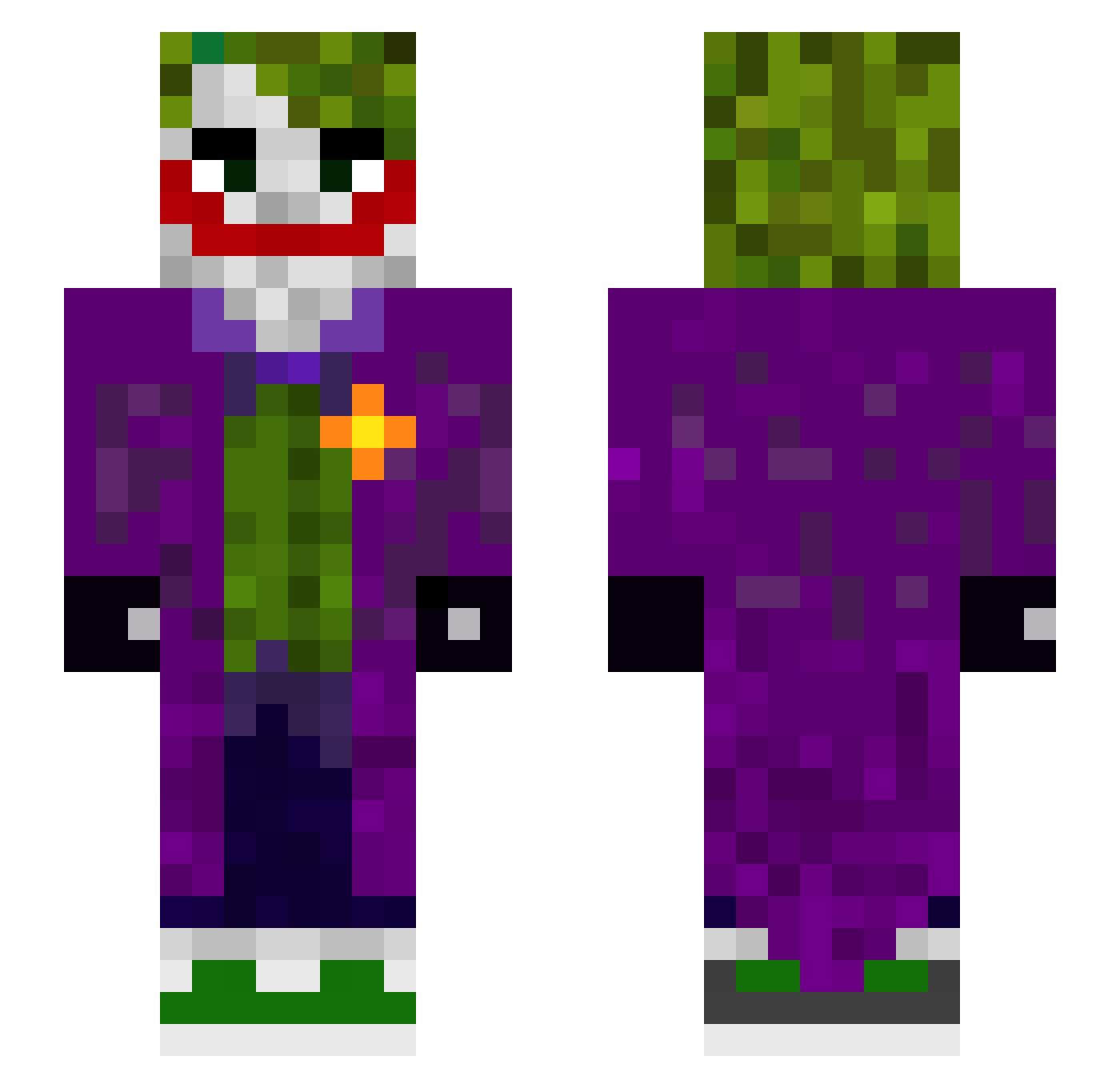 superfuse Minecraft skin, front and back view