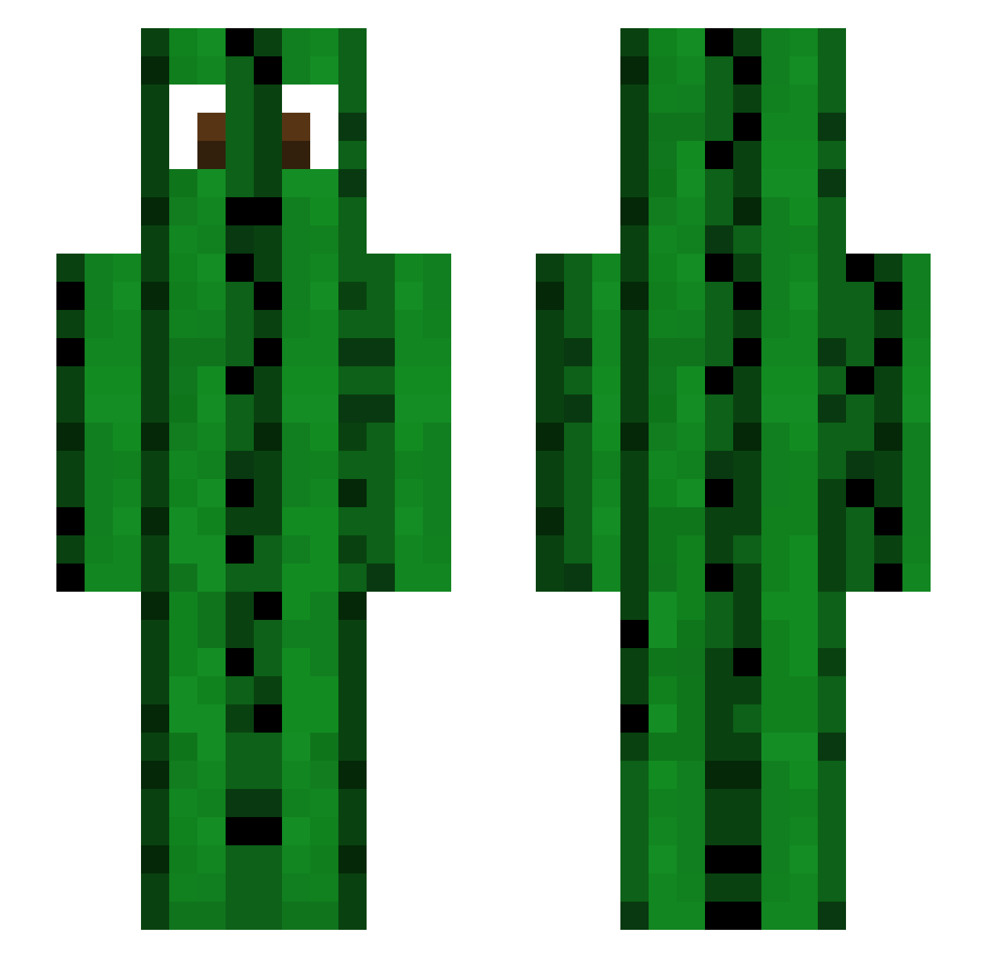 CommanderKaktus Minecraft skin, front and back view