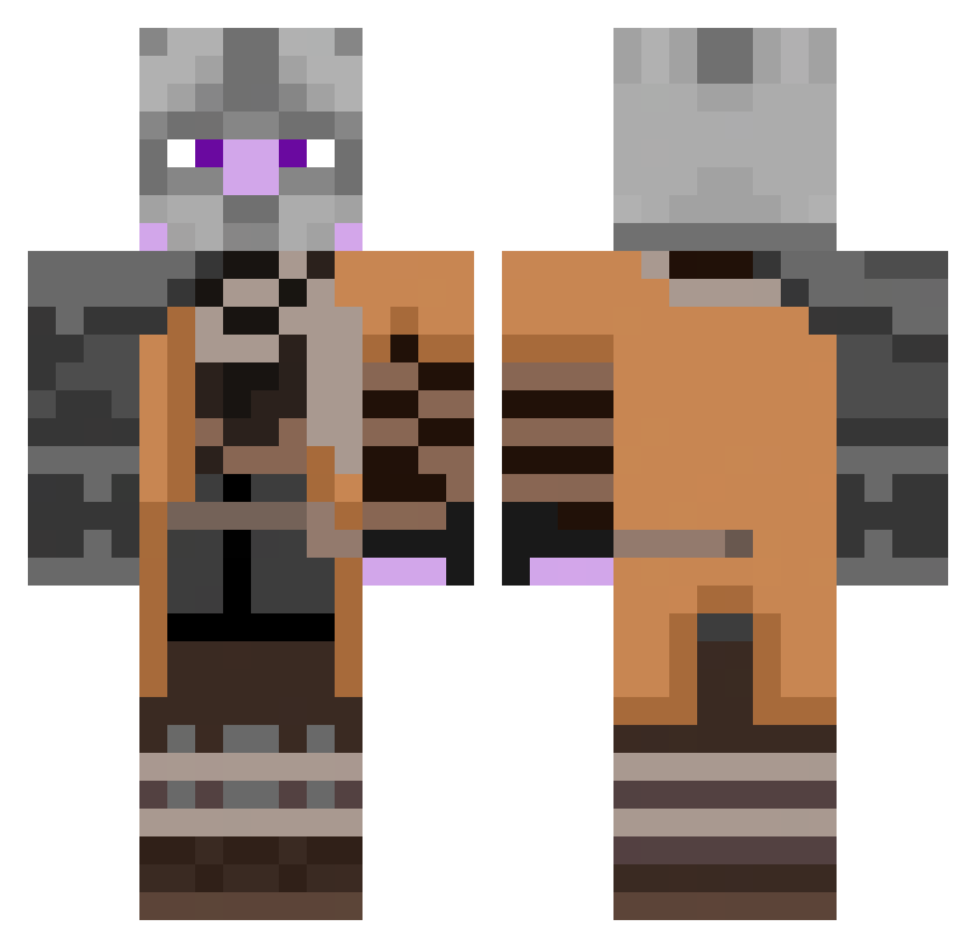 rocketboots_jam1 Minecraft skin, front and back view