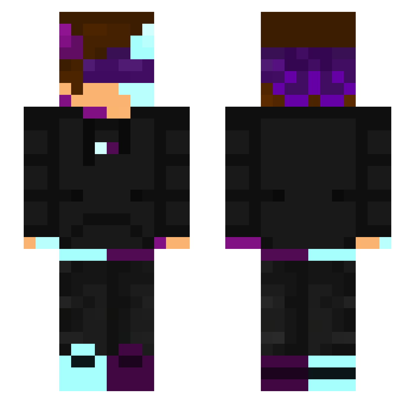 Robins_Hyper Minecraft skin, front and back view