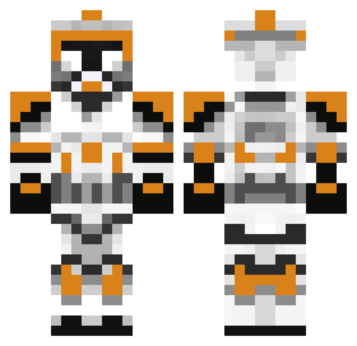 CommanderCoopa Minecraft skin, front and back view