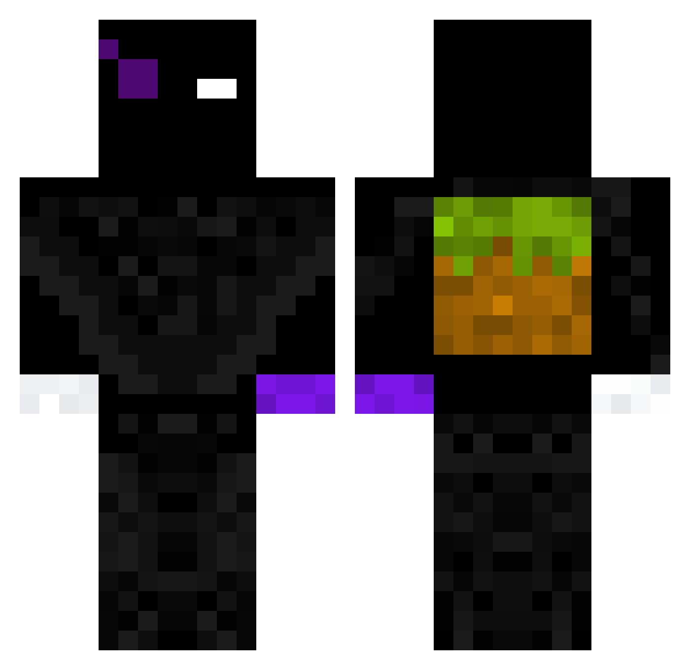Vanderlaan Minecraft skin, front and back view