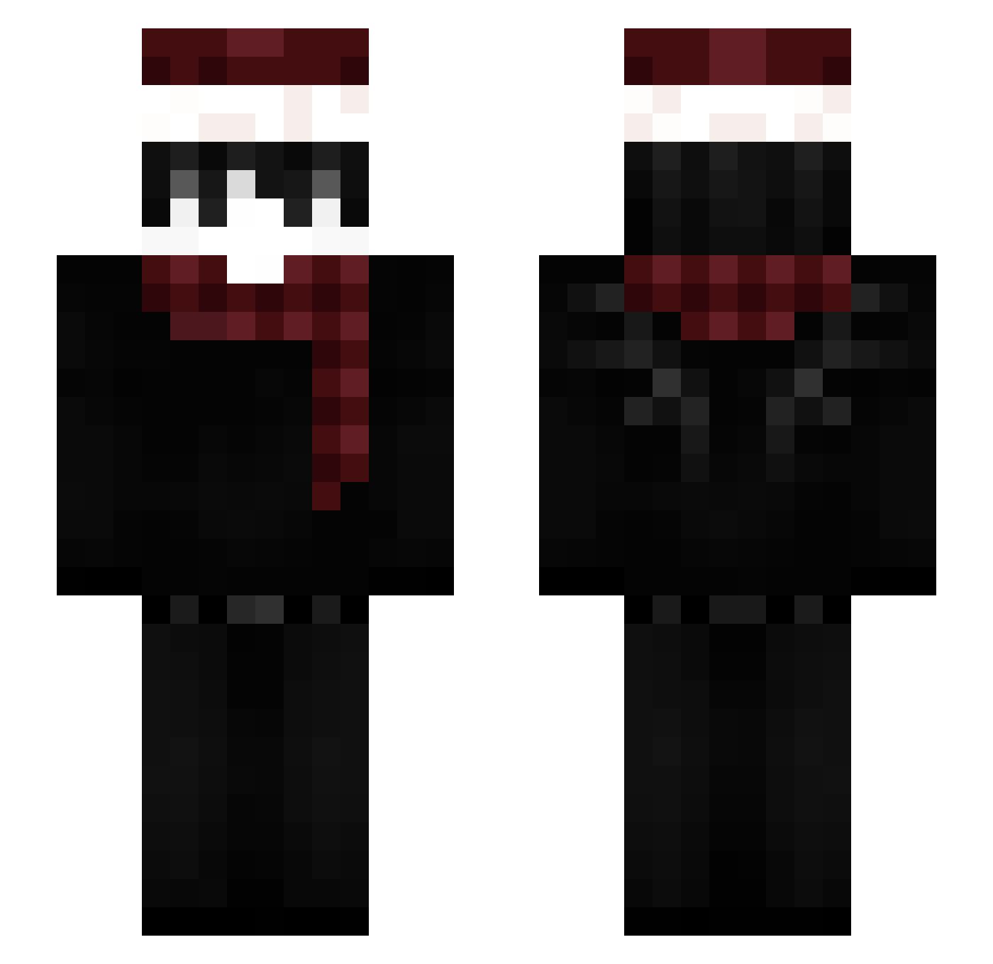 iGhostChikito Minecraft skin, front and back view