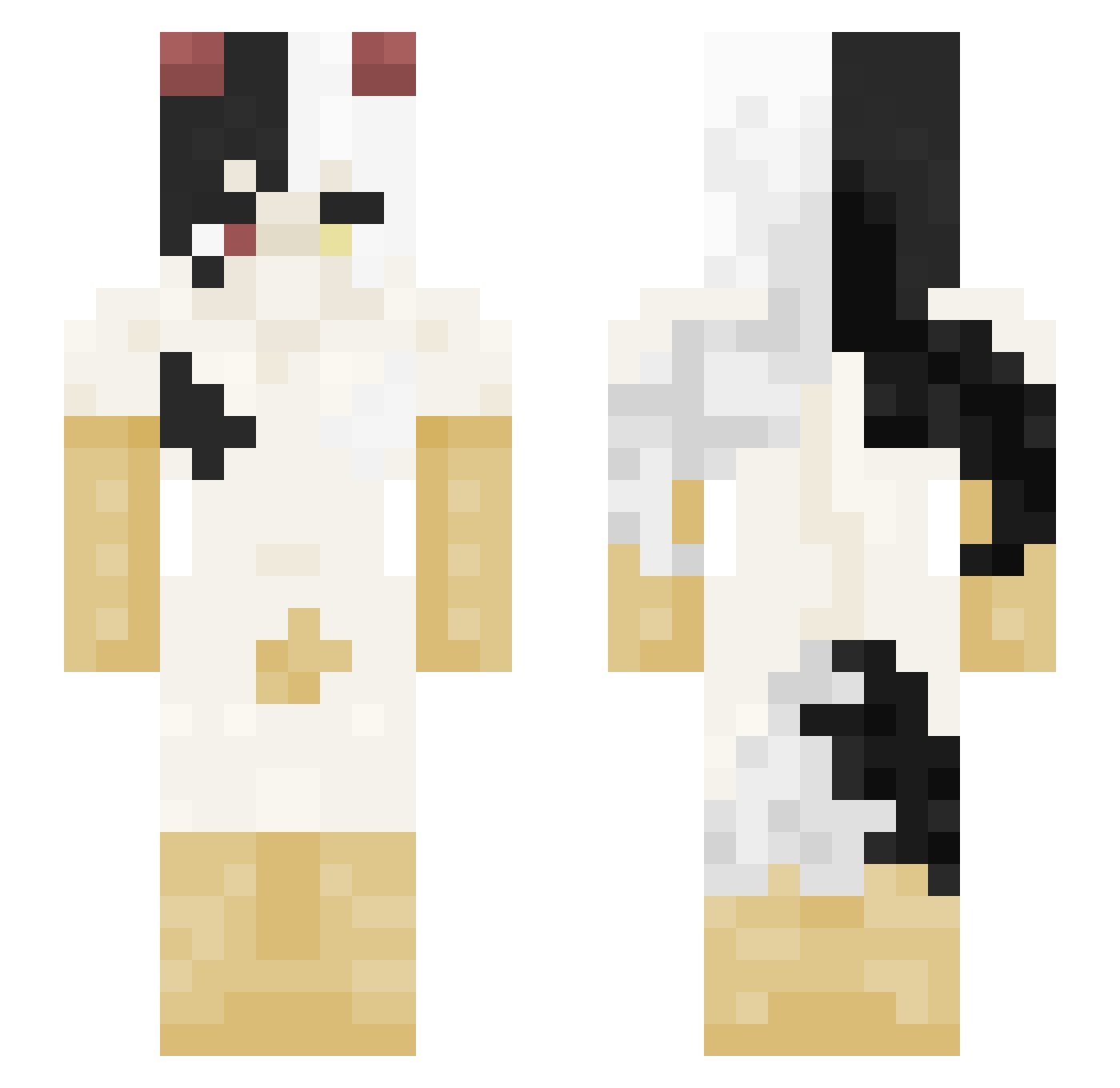 LutraMayer Minecraft skin, front and back view