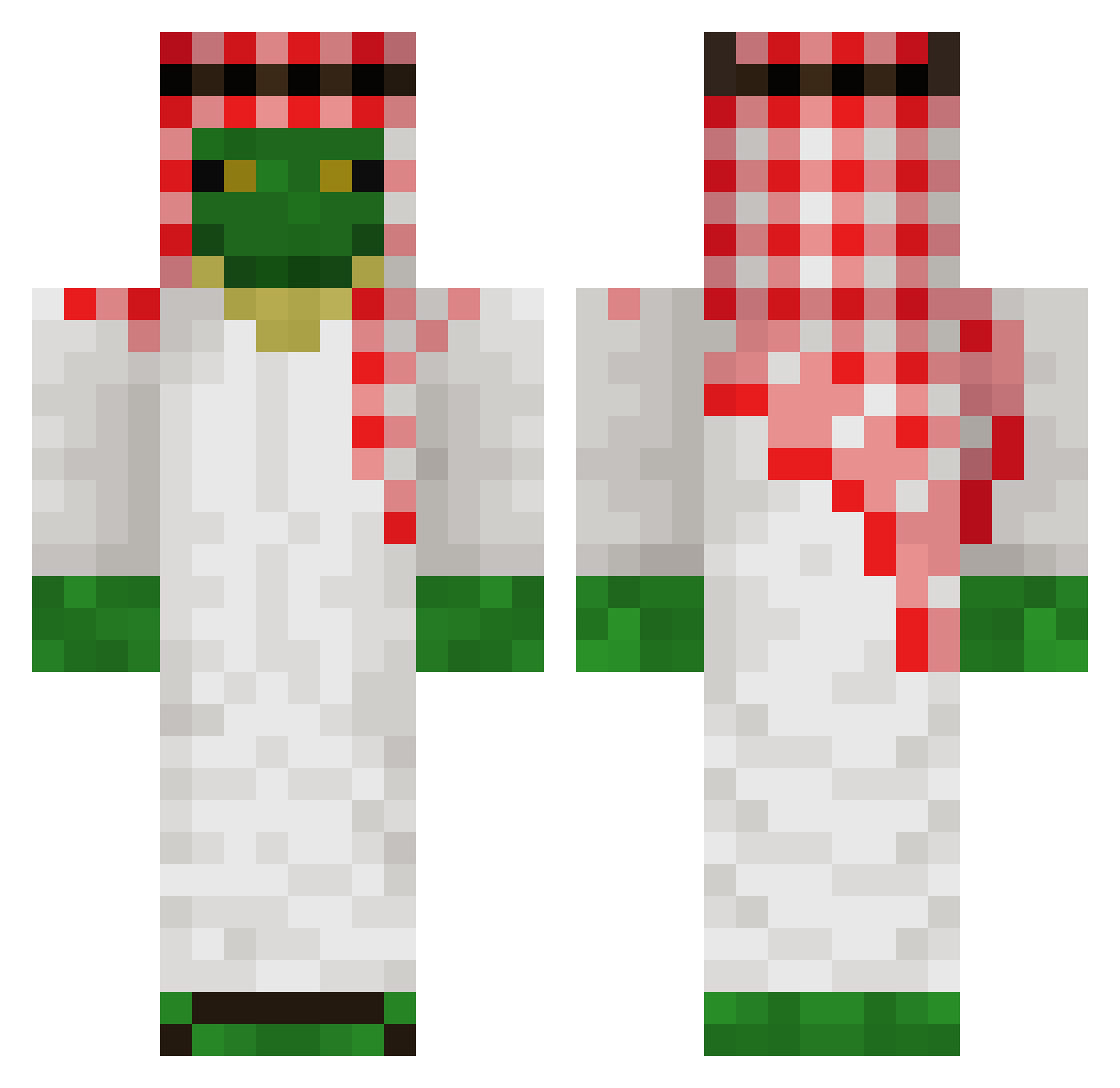 OskarKing Minecraft skin, front and back view