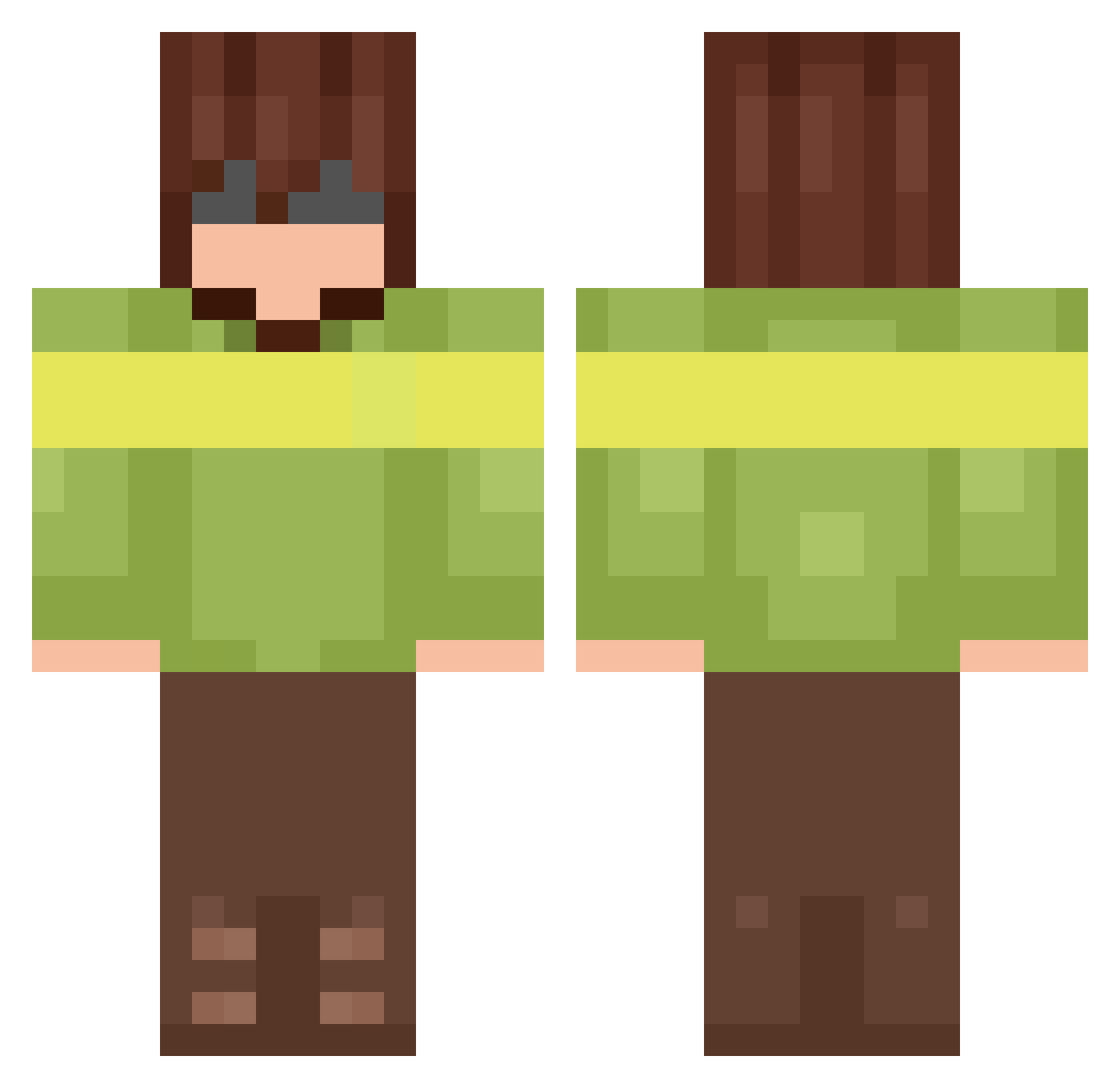 LynelExpert Minecraft skin, front and back view