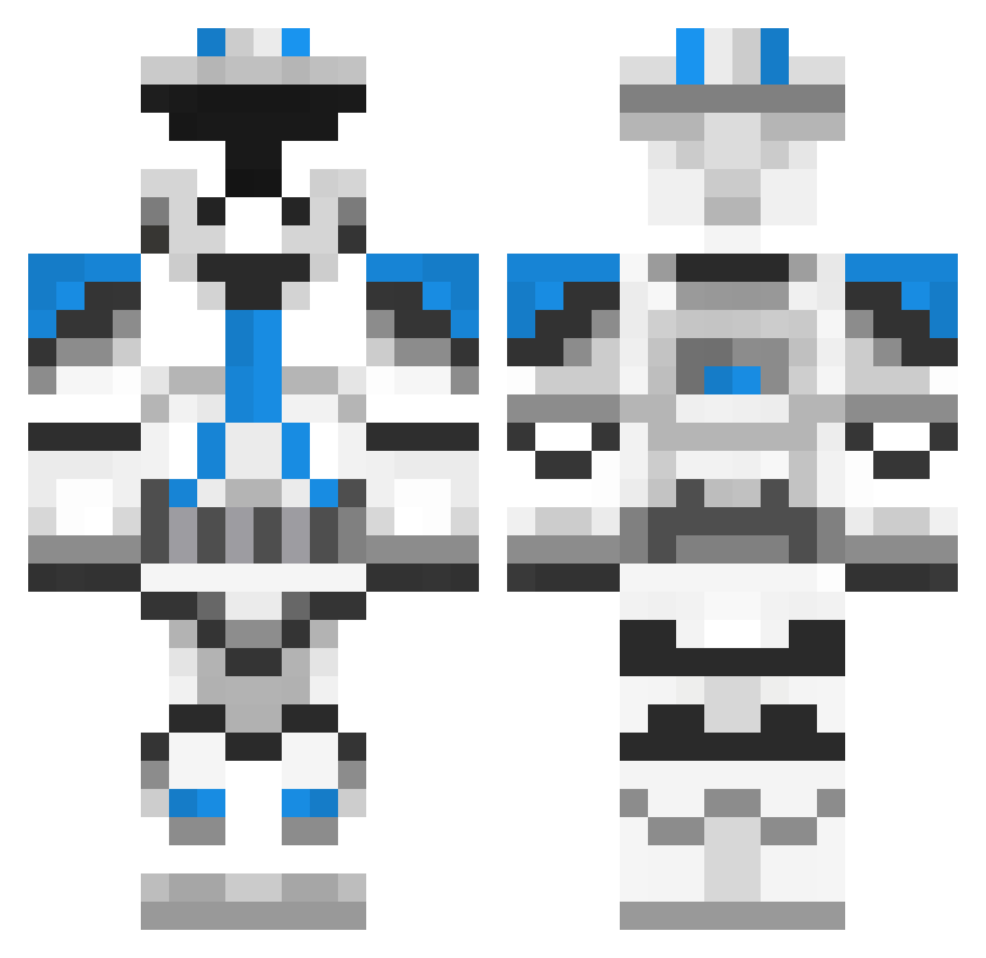 Conflictive Minecraft skin, front and back view