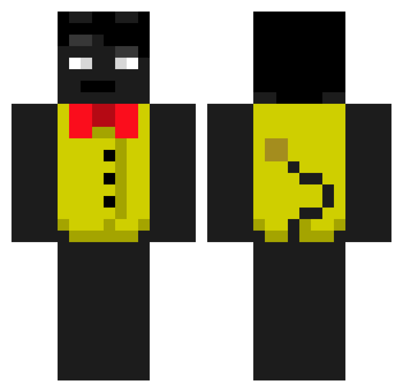 D1HandThatDraws Minecraft skin, front and back view