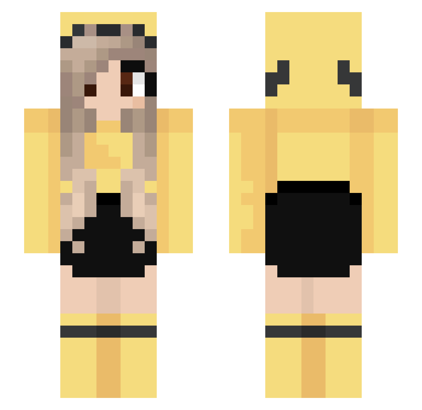 JustProzii Minecraft skin, front and back view