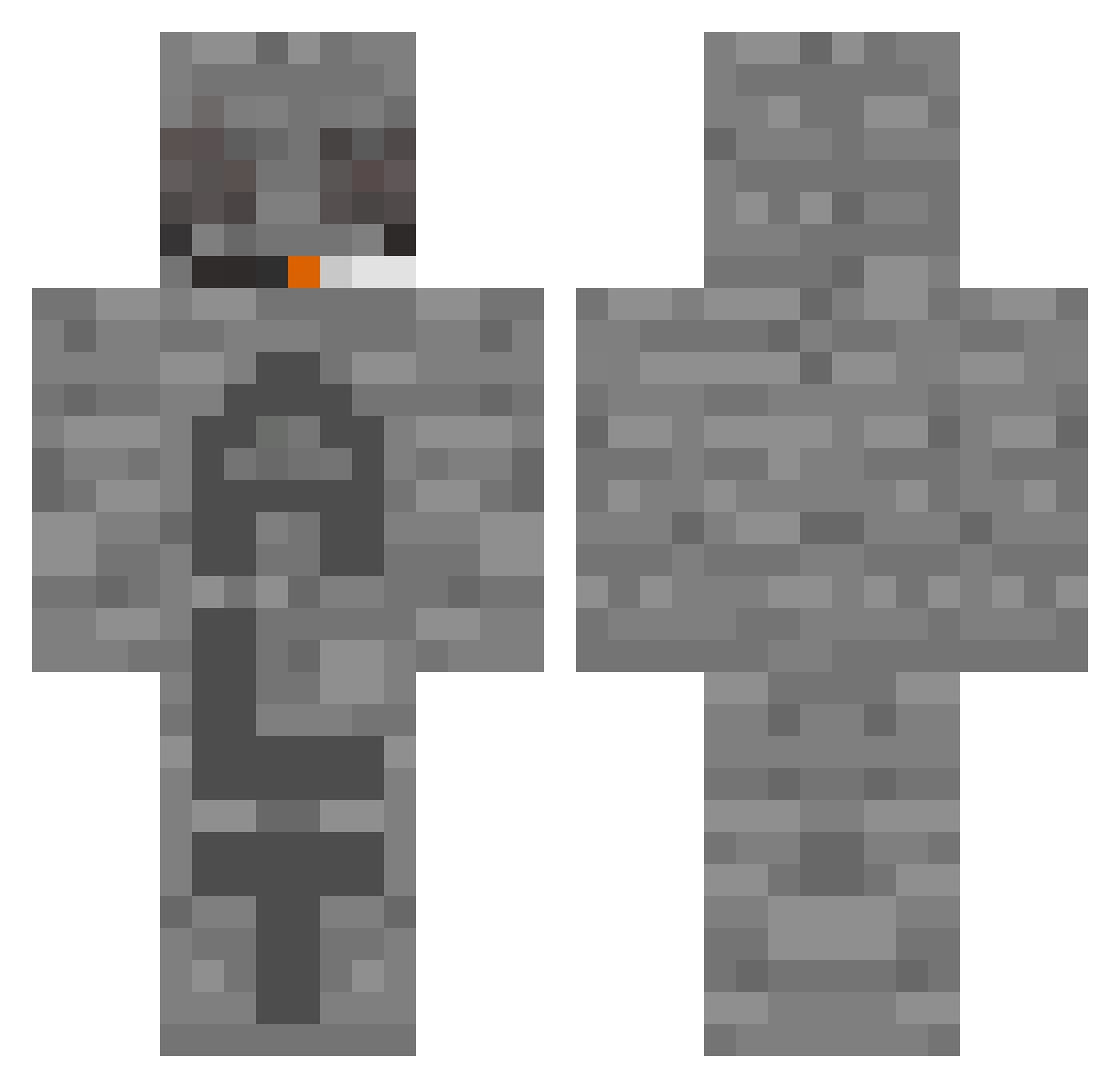 cmdg Minecraft skin, front and back view