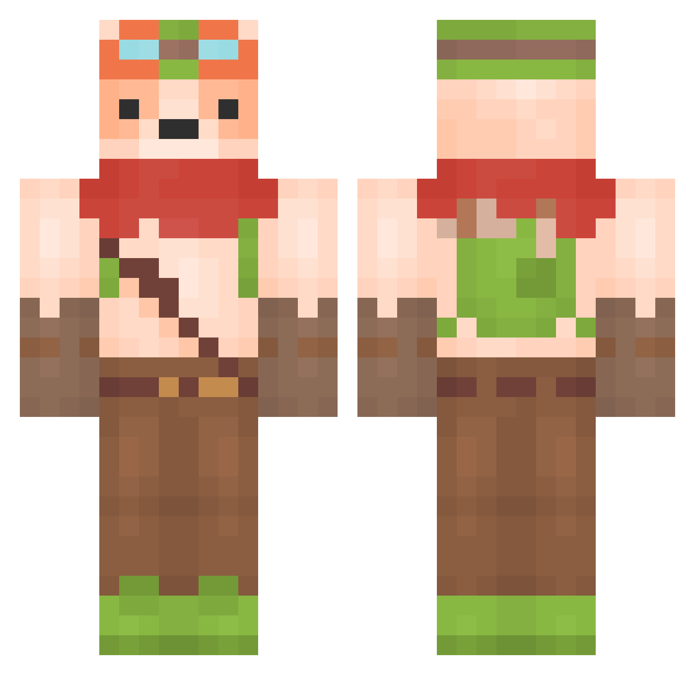hyosung_123 Minecraft skin, front and back view
