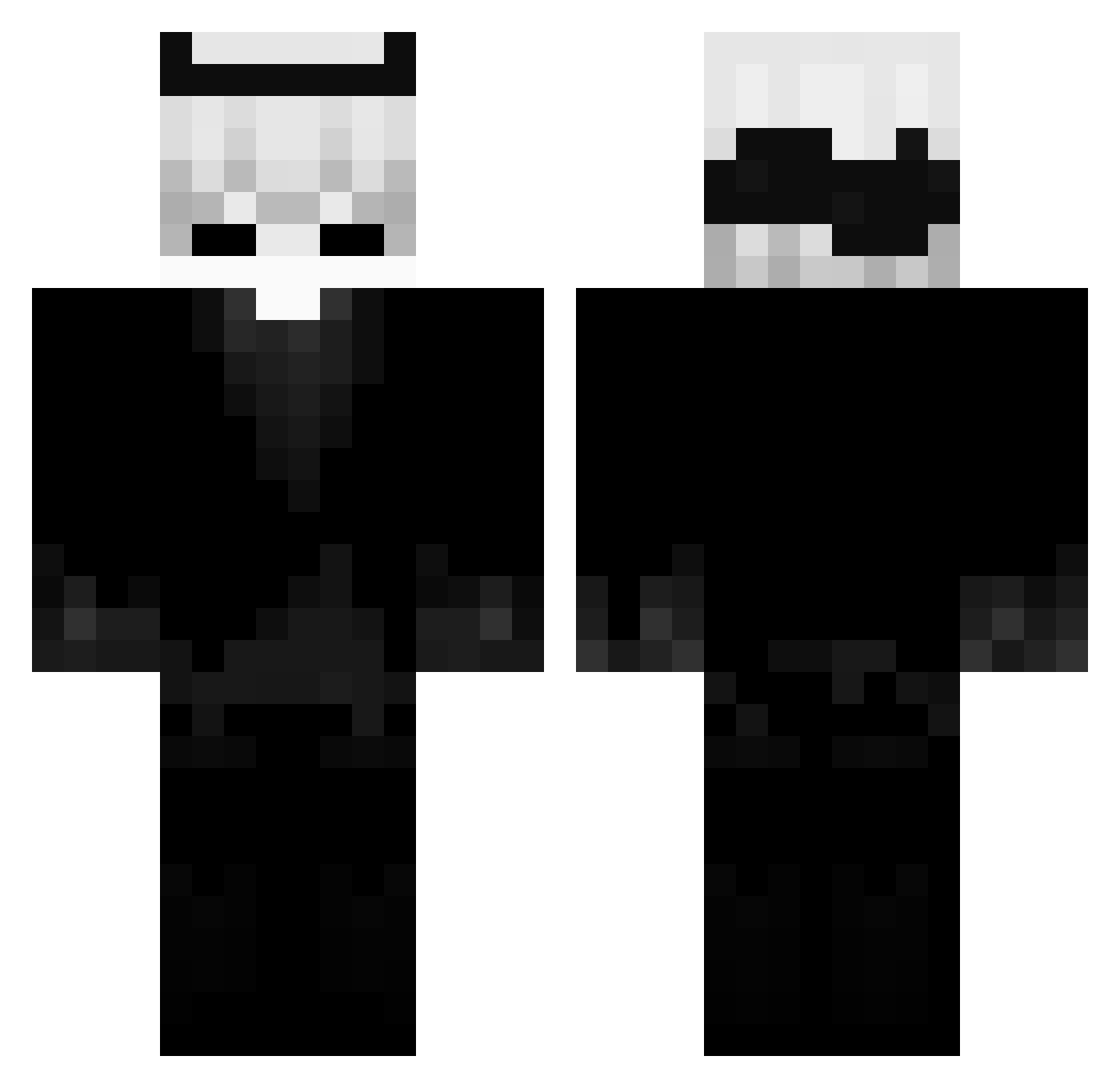 Pakarfoutt Minecraft skin, front and back view
