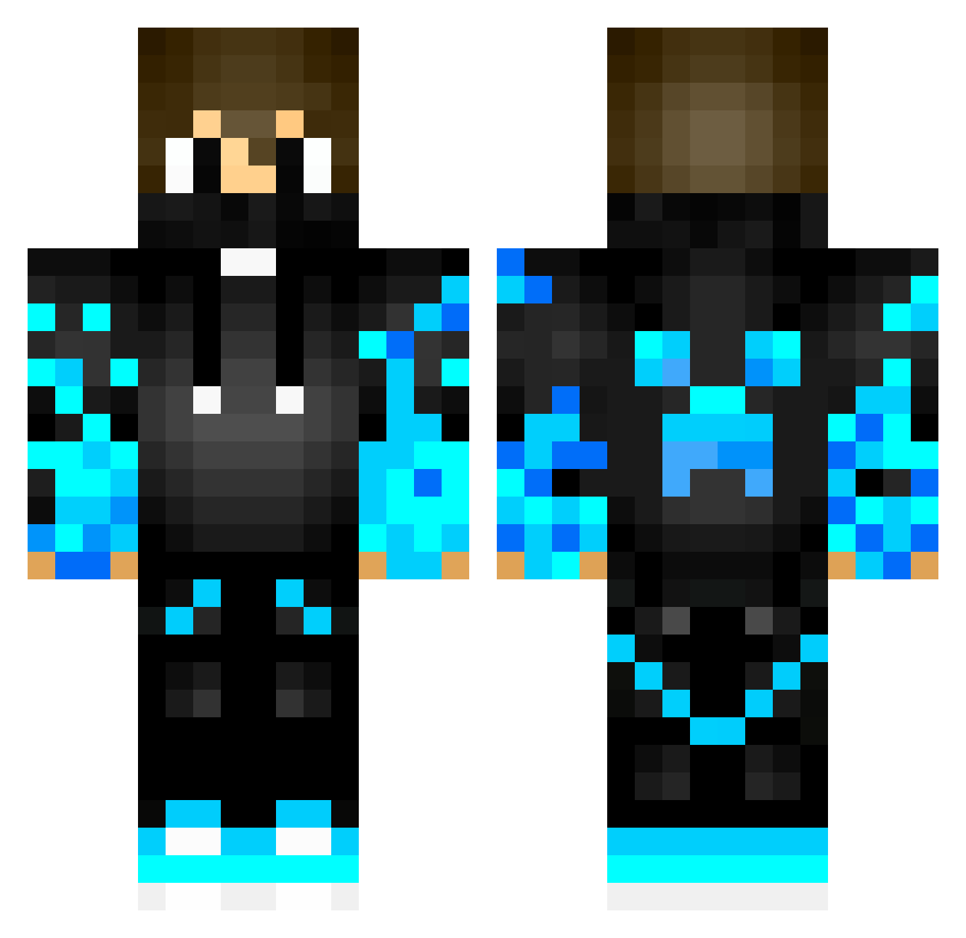 xGamerSxx Minecraft skin, front and back view