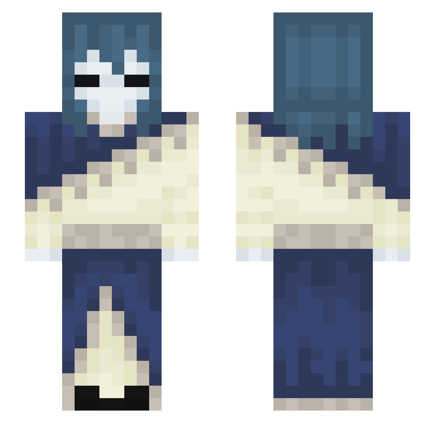 Blizzaria_0qw Minecraft skin, front and back view