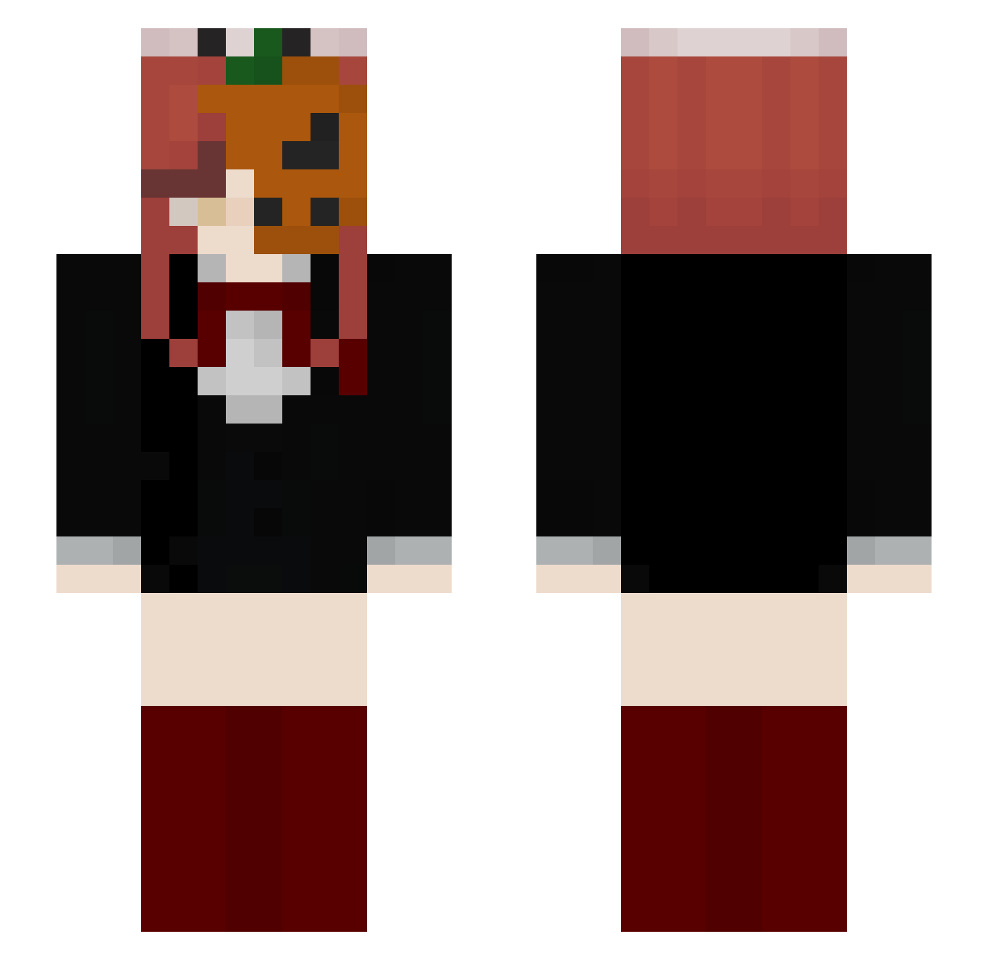 Toxiic_Fabi Minecraft skin, front and back view